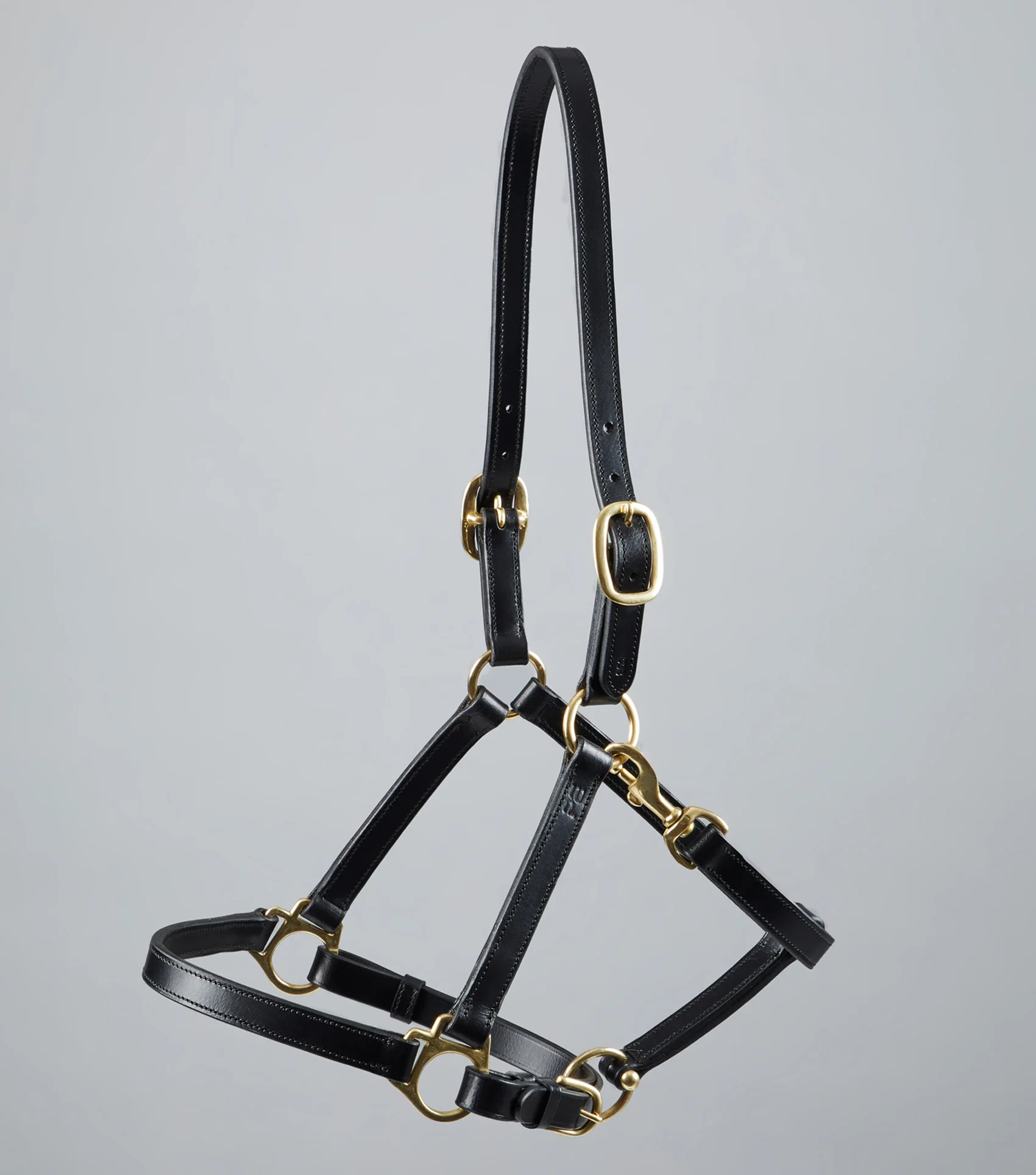 Pasco Plain Leather Head Collar Black - Image 4