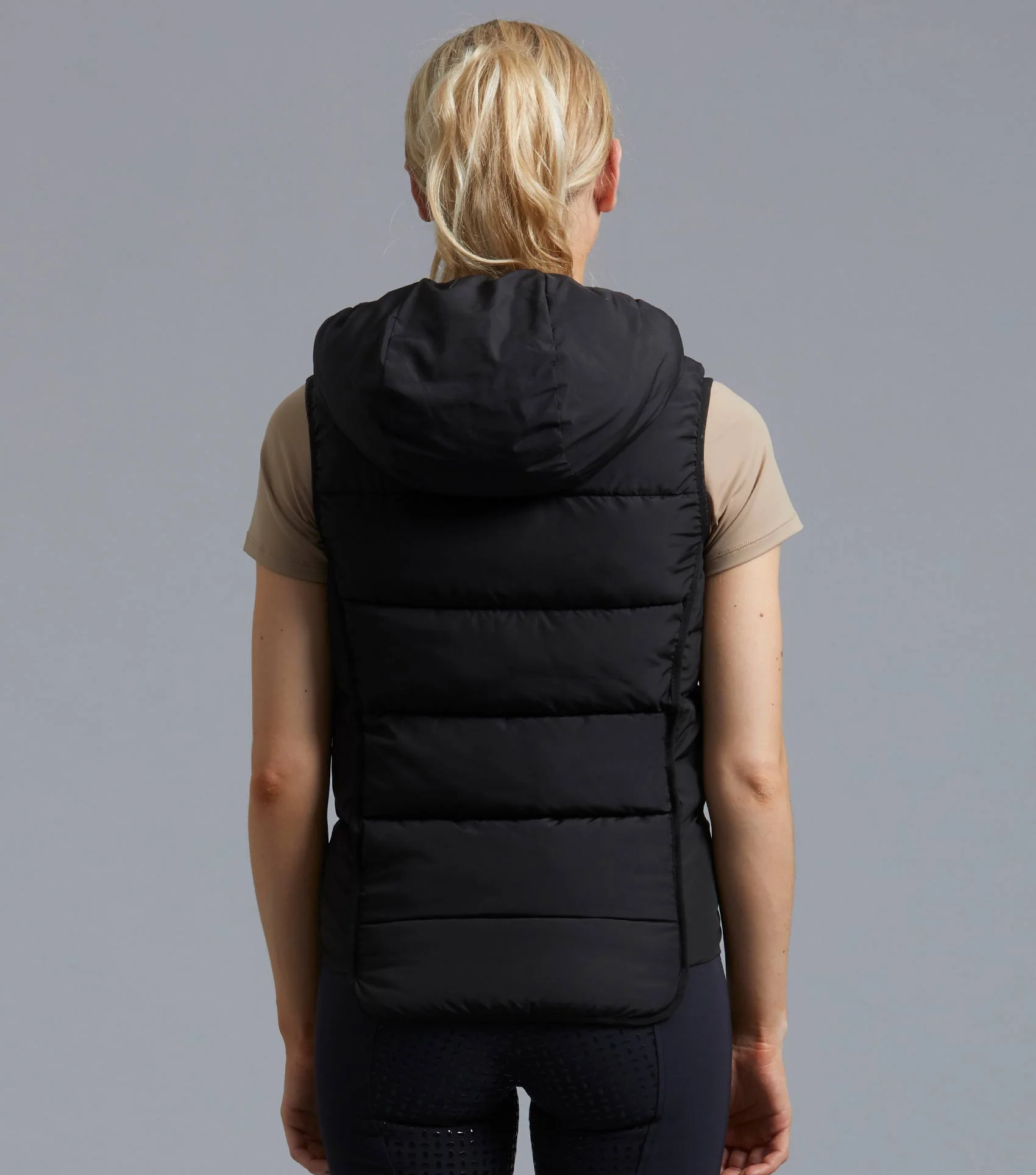 SALE - Pavoni Ladies Quilted Gilet Black - Image 3