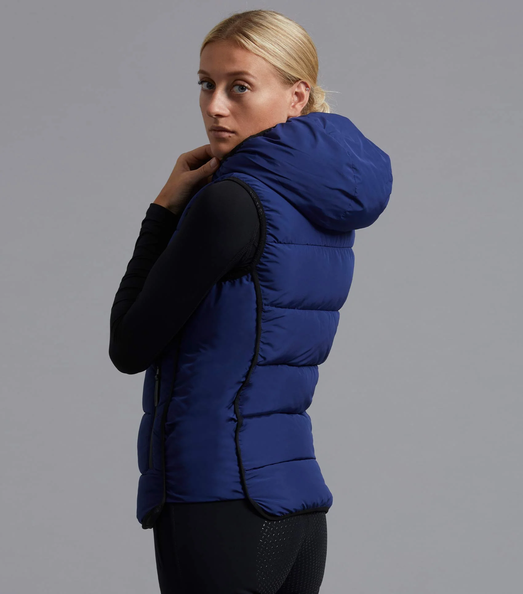 SALE - Pavoni Ladies Quilted Gilet Imperial Navy - Image 3