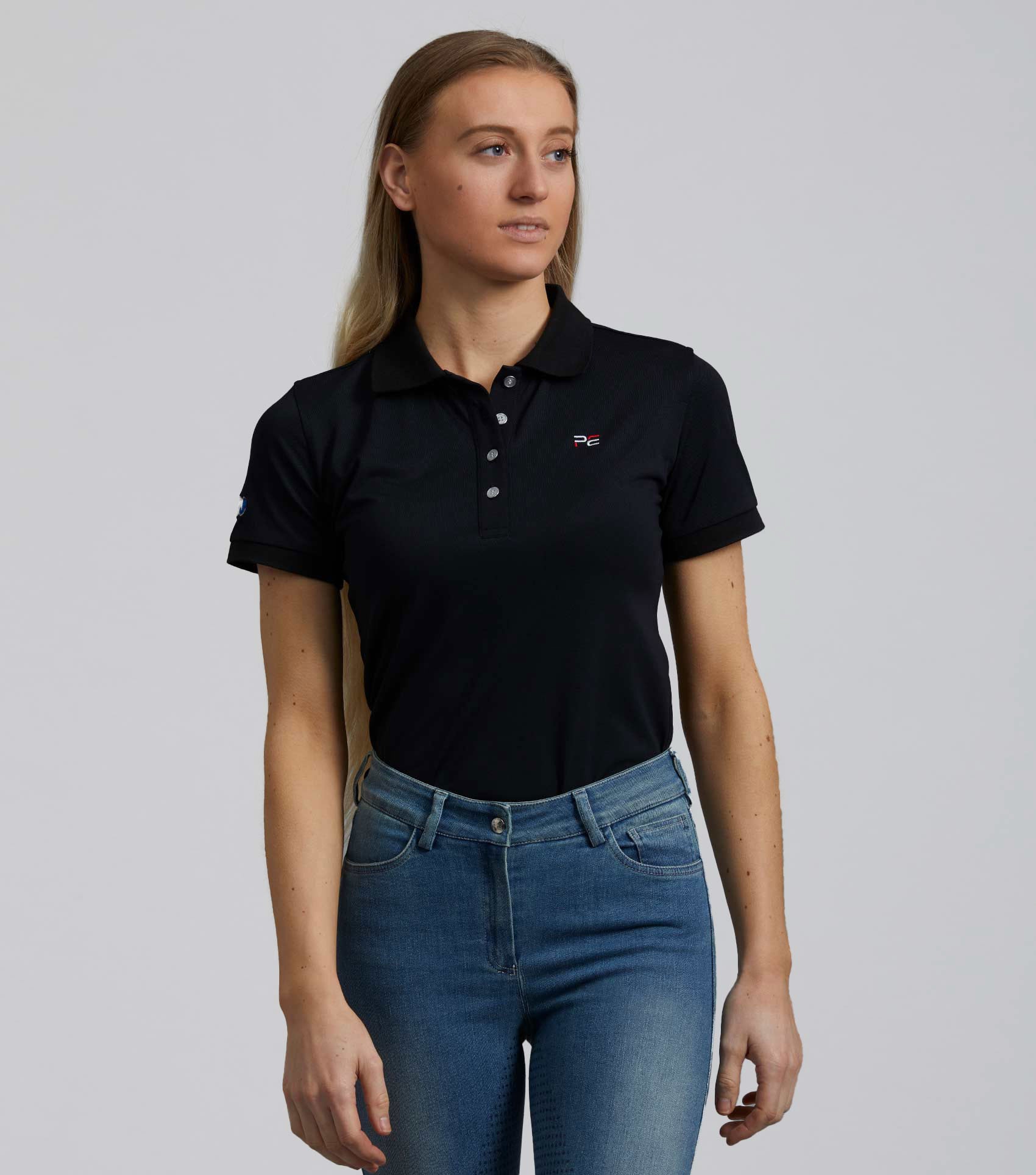 PE Ladies Team Polo Shirt Black