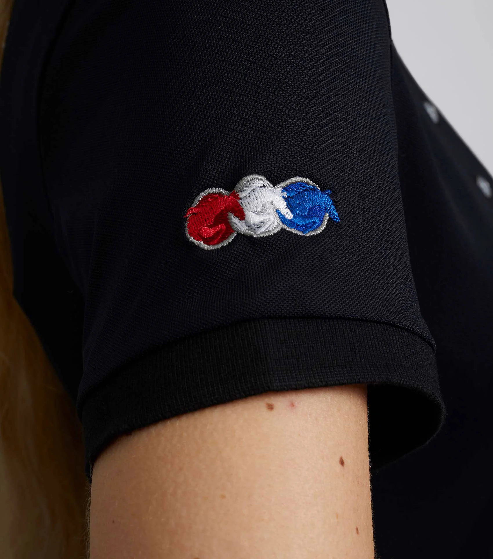 PE Ladies Team Polo Shirt Black - Image 5