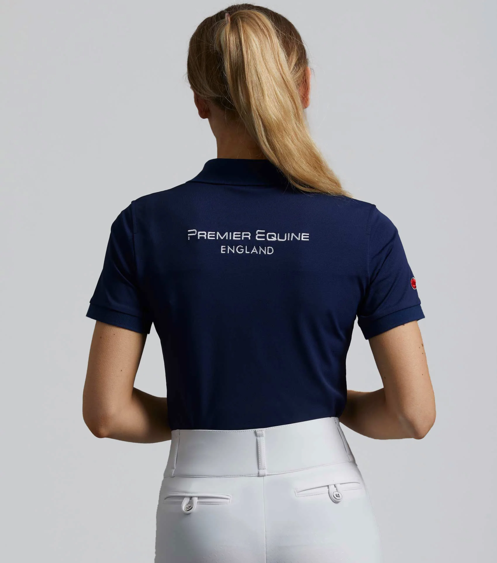 PE Ladies Team Polo Shirt Navy - Image 3