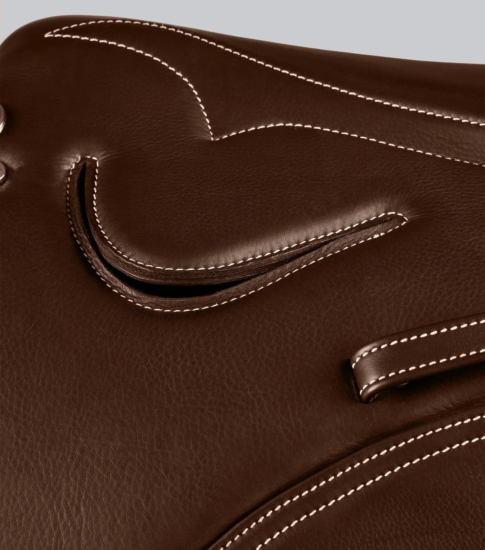 PE Leather Full Tree Exercise Racing Saddle Dark Havana - Image 5
