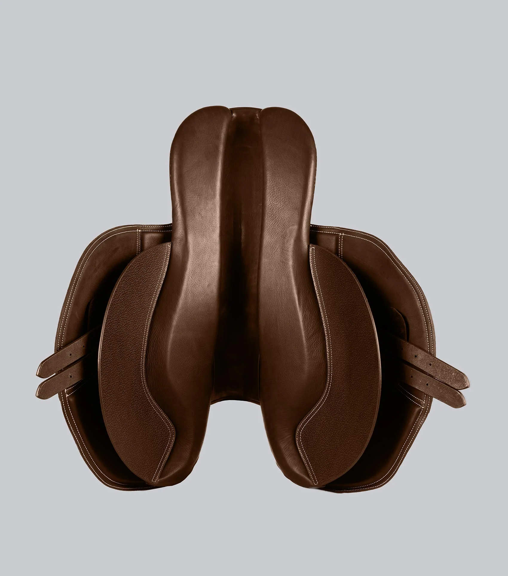 PE Leather Full Tree Exercise Racing Saddle Dark Havana - Image 6