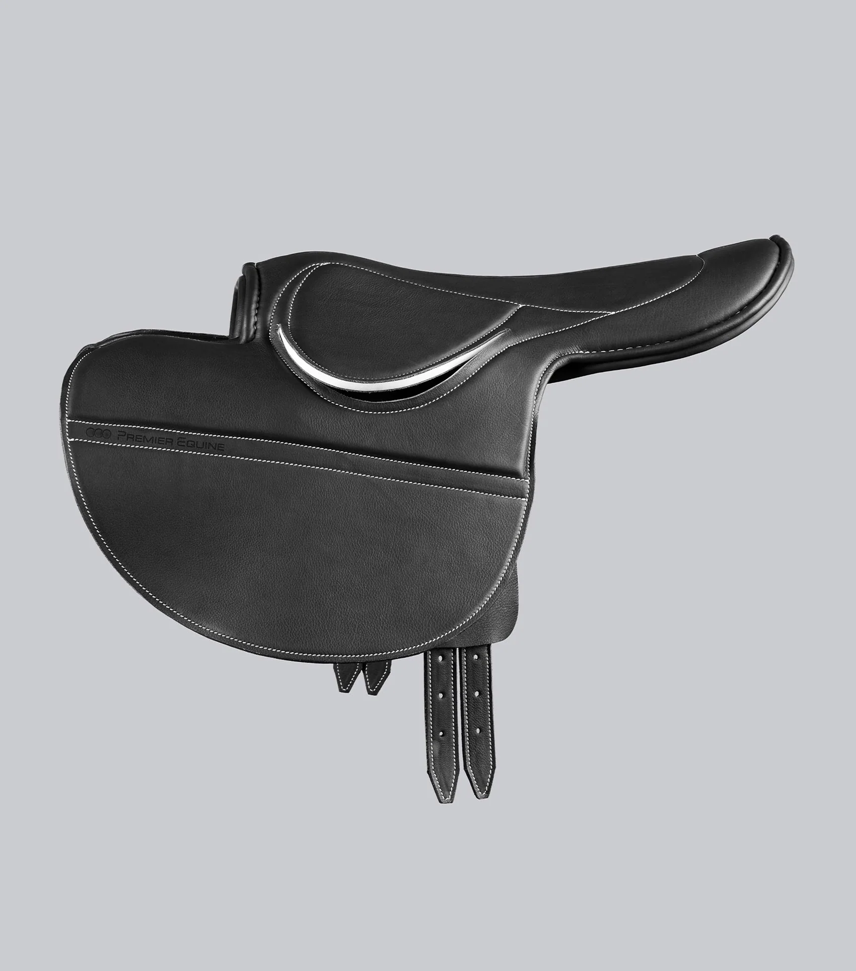 PE Leather Half Tree Exercise Racing Saddle Black - Image 3
