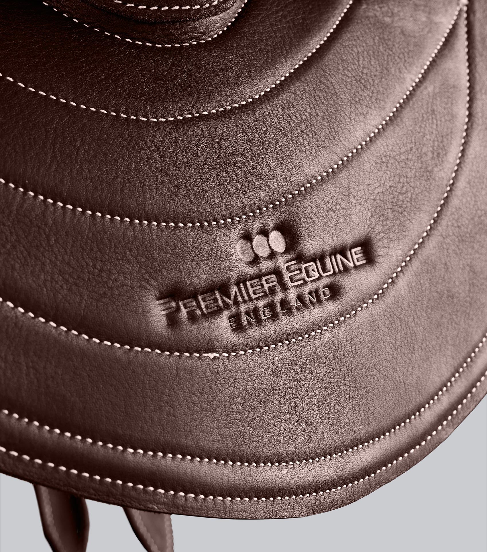 PE Leather Half Tree Exercise Racing Saddle Dark Havana - Image 5