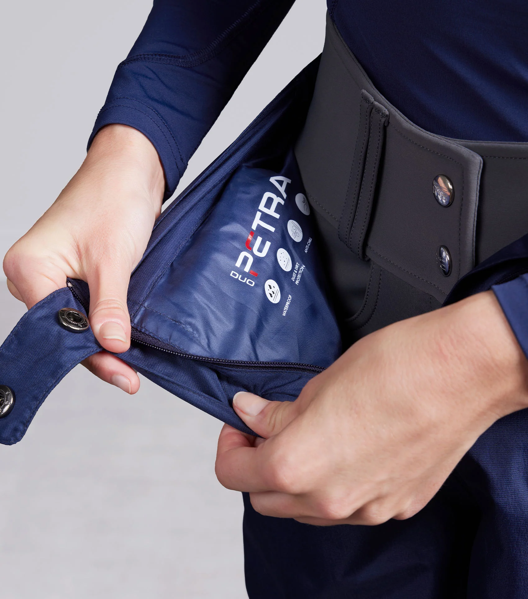 Petra Duo Waterproof Trousers Navy - Image 4