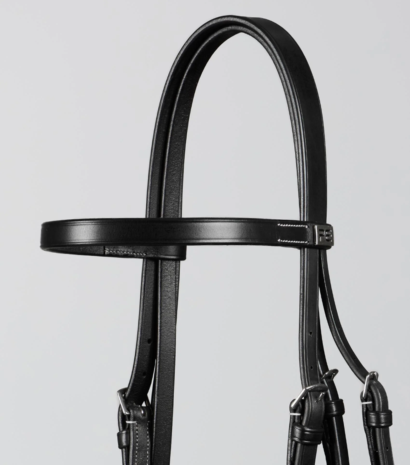 Plain Browband for Hunter Bridle Black - Image 3