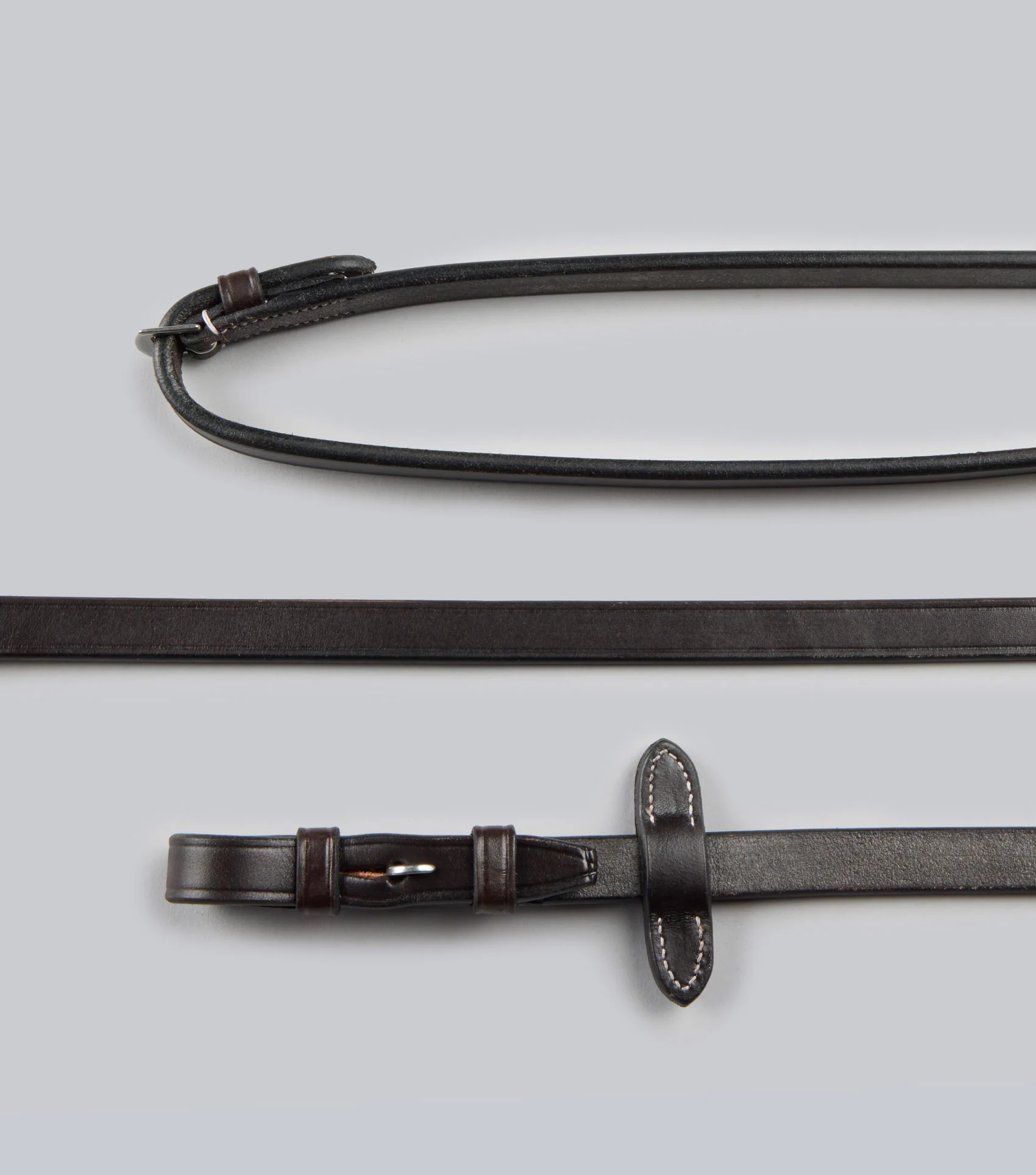 Plain Leather Reins Dark Havana
