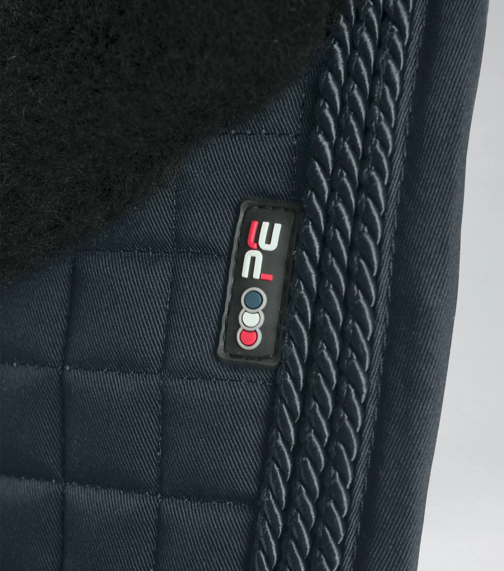 Pony Close Contact Merino Wool Half Lined European Dressage Square Black/Black Wool - Image 2