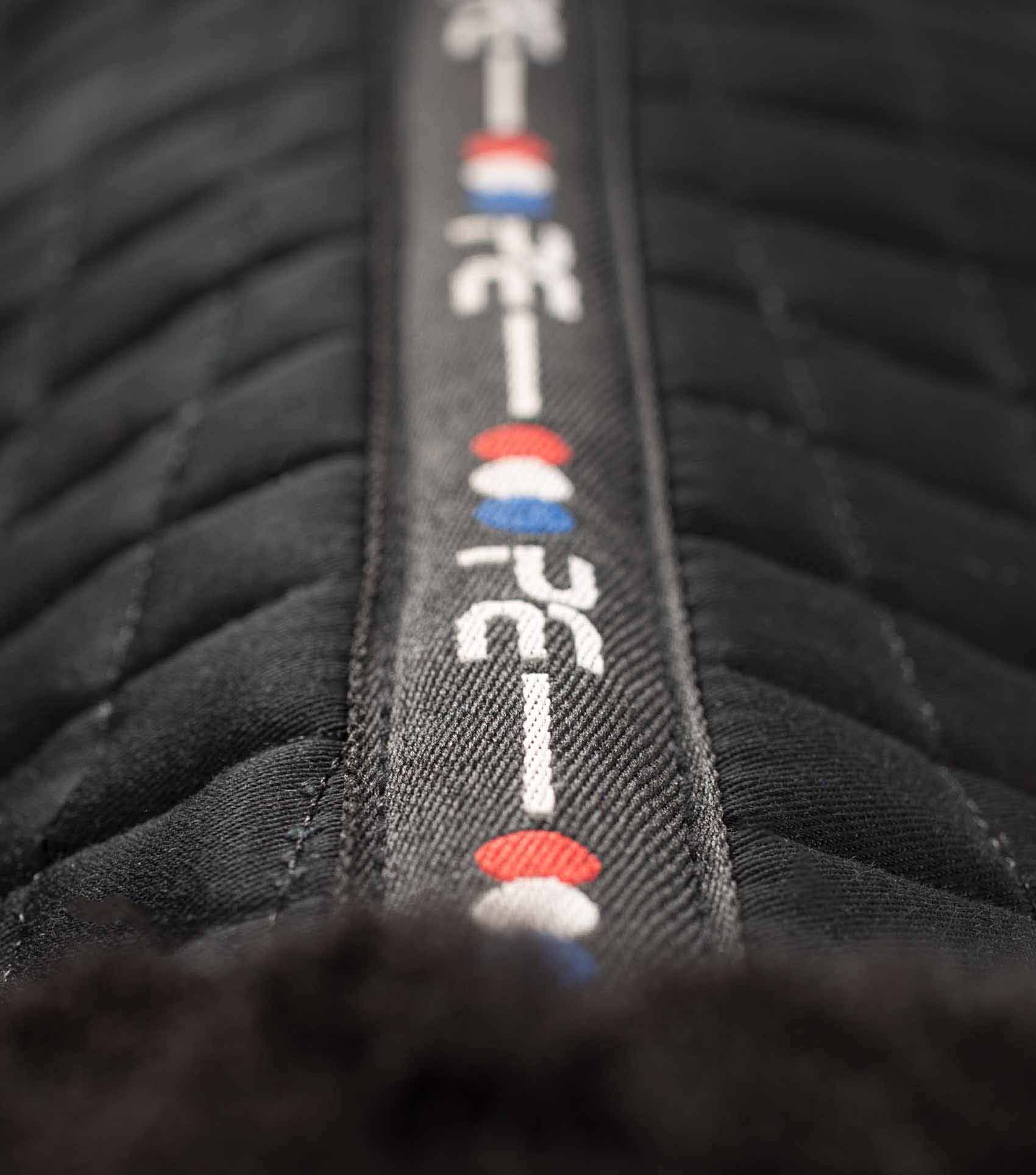 Pony Close Contact Merino Wool Half Lined European Dressage Square Black/Black Wool - Image 6