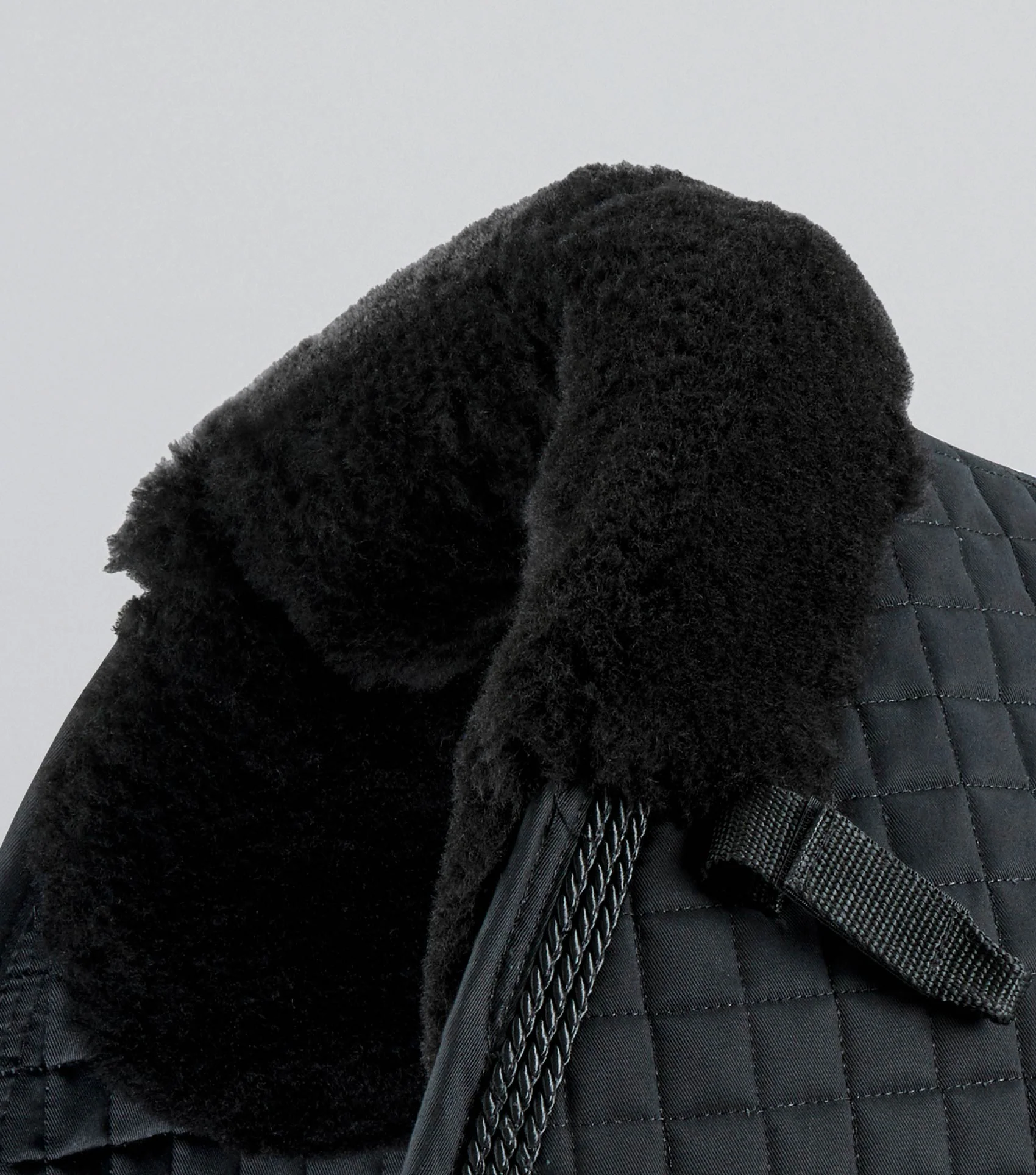 Pony Close Contact Merino Wool Half Lined European GP/ Jump Square Black/Black Wool - Image 3