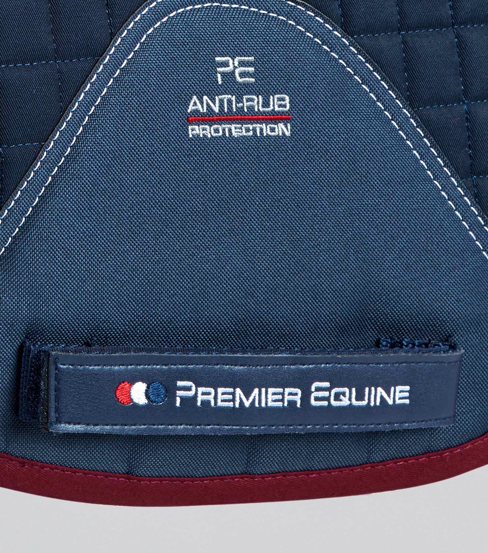 Pony Close Contact Merino Wool Half Lined European GP/ Jump Square Navy/Burgundy Wool - Image 5