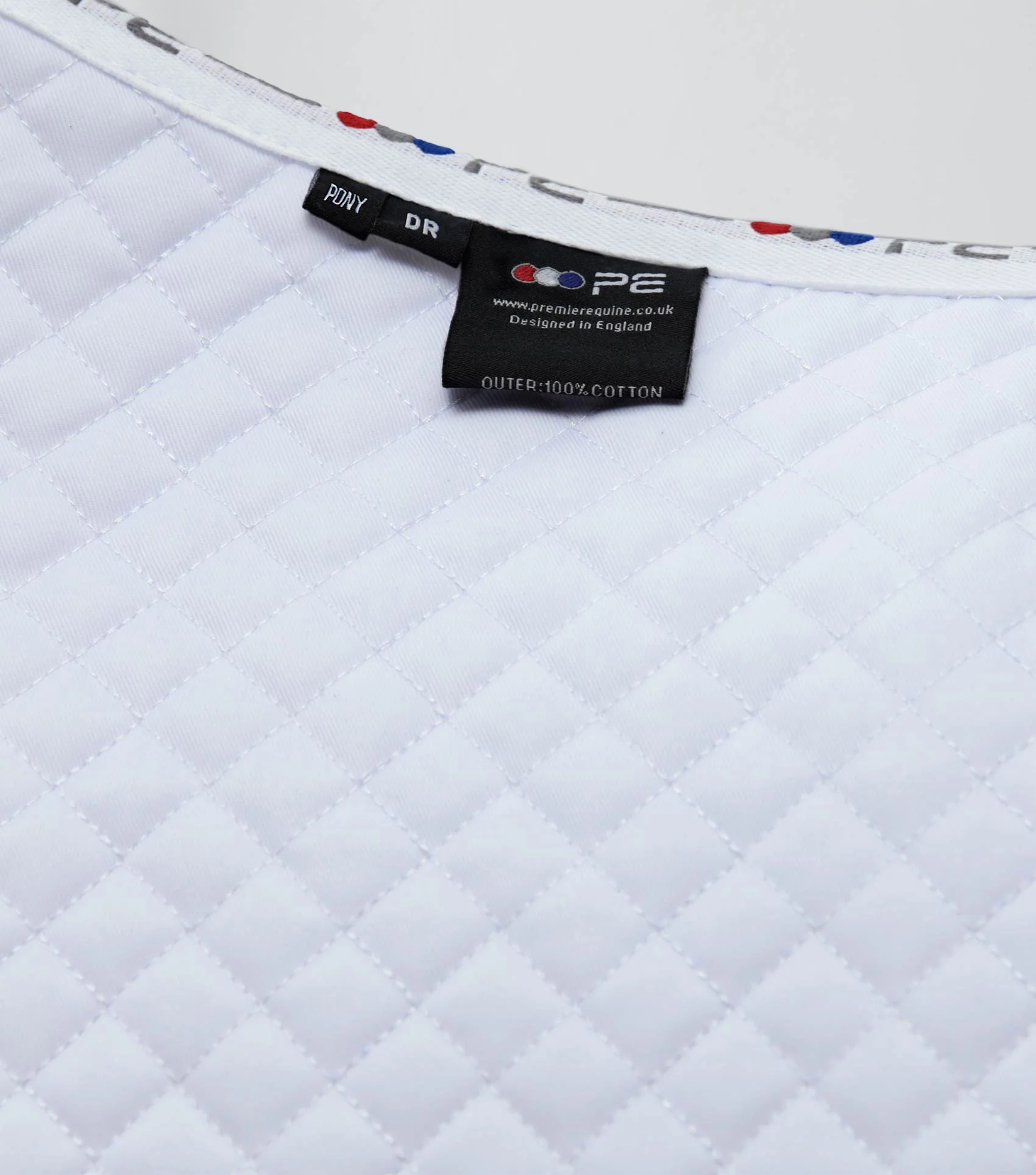Pony Plain Cotton Dressage Square White - Image 6