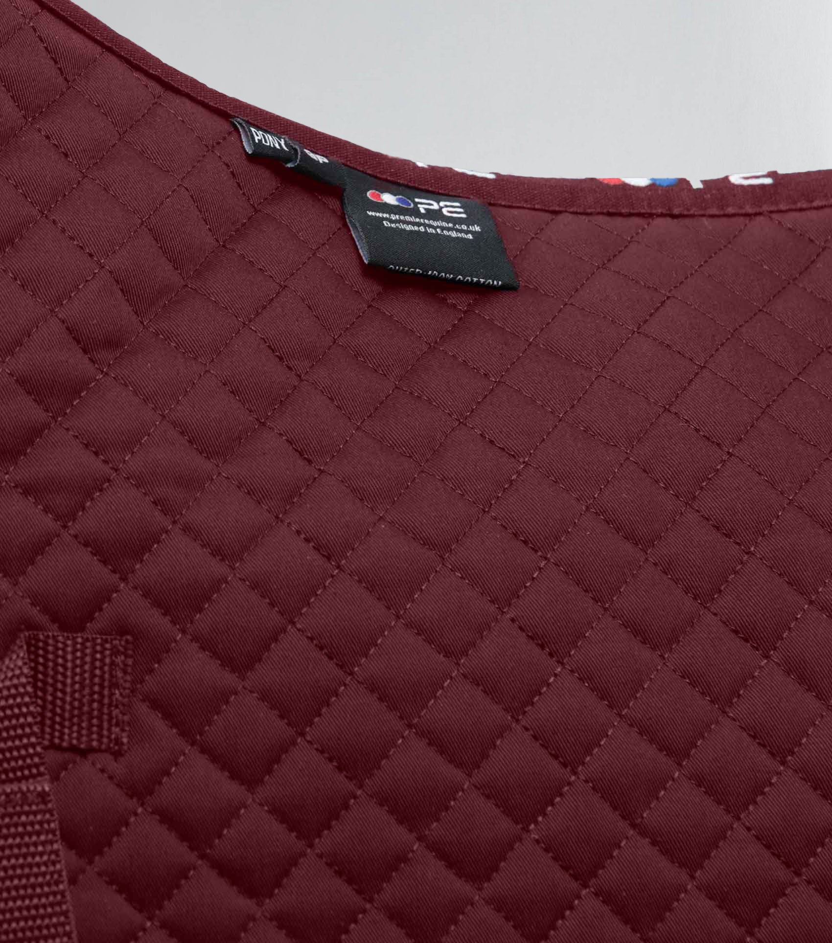Pony Plain Cotton GP/Jump Square Burgundy - Image 6