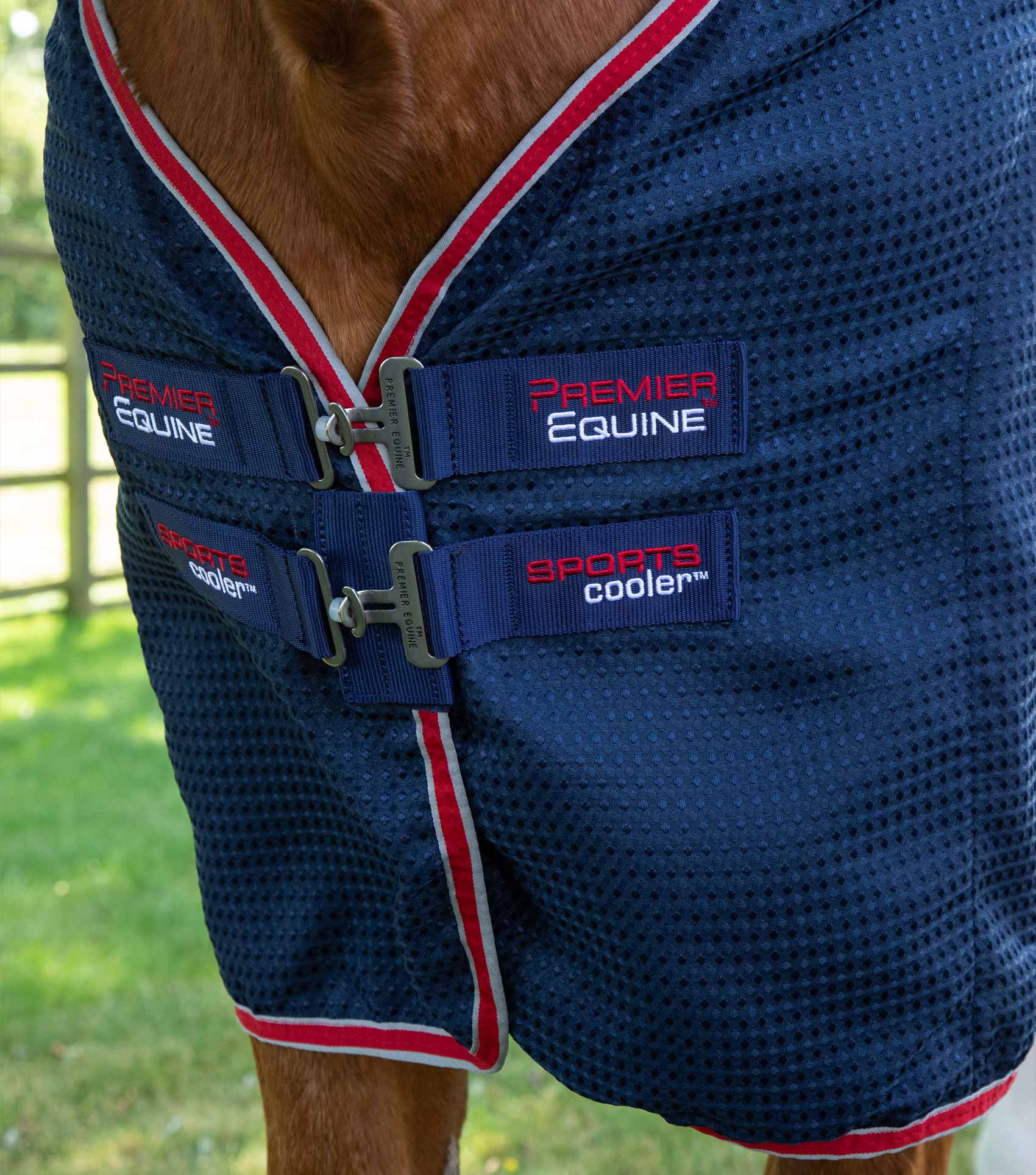 Premier Equine Sports Cooler Rug Navy - Image 4