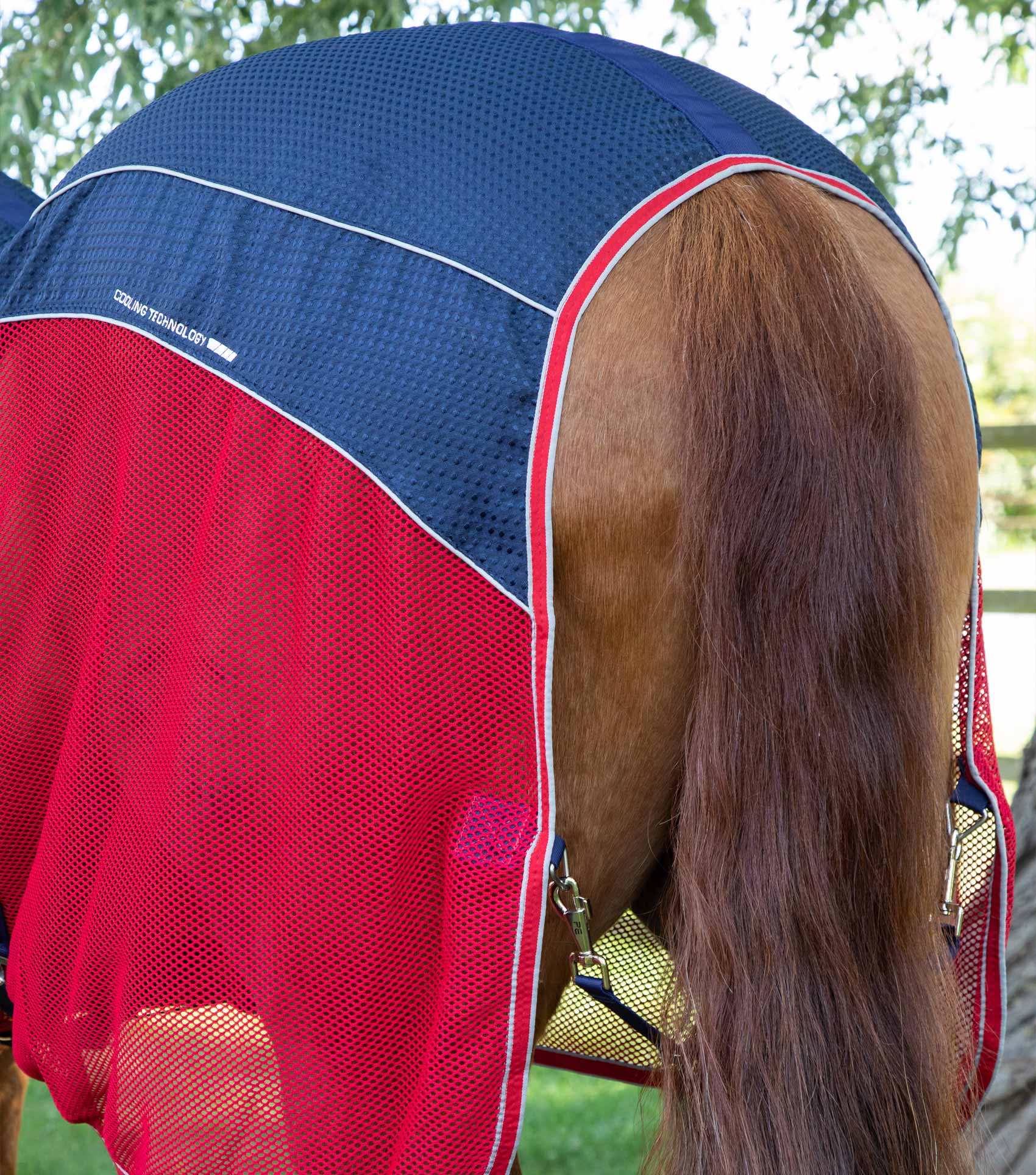 Premier Equine Sports Cooler Rug Navy - Image 6