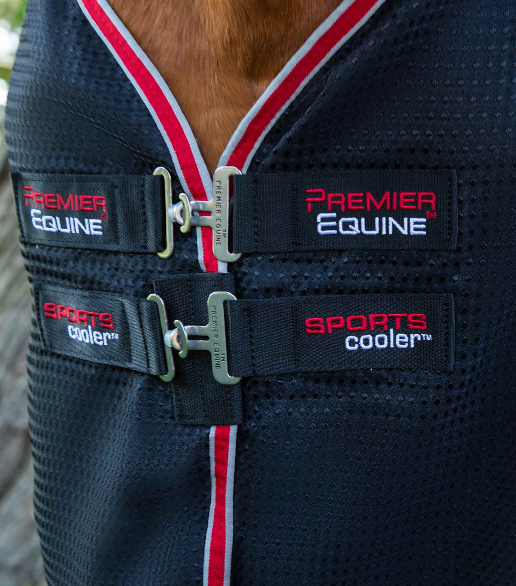 Premier Equine Sports Cooler Rug Black - Image 3