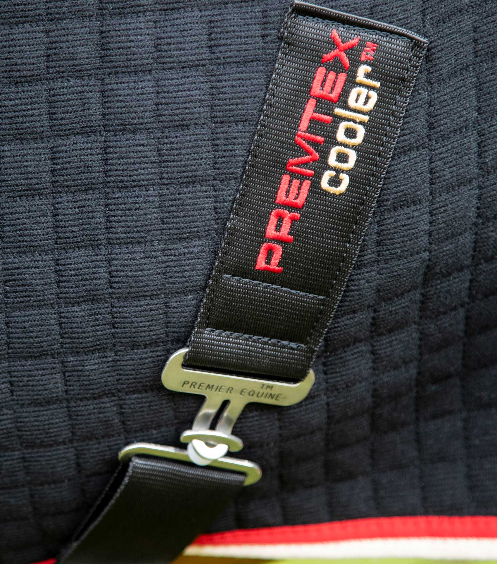 PremTex Horse Cooler Rug Black - Image 4