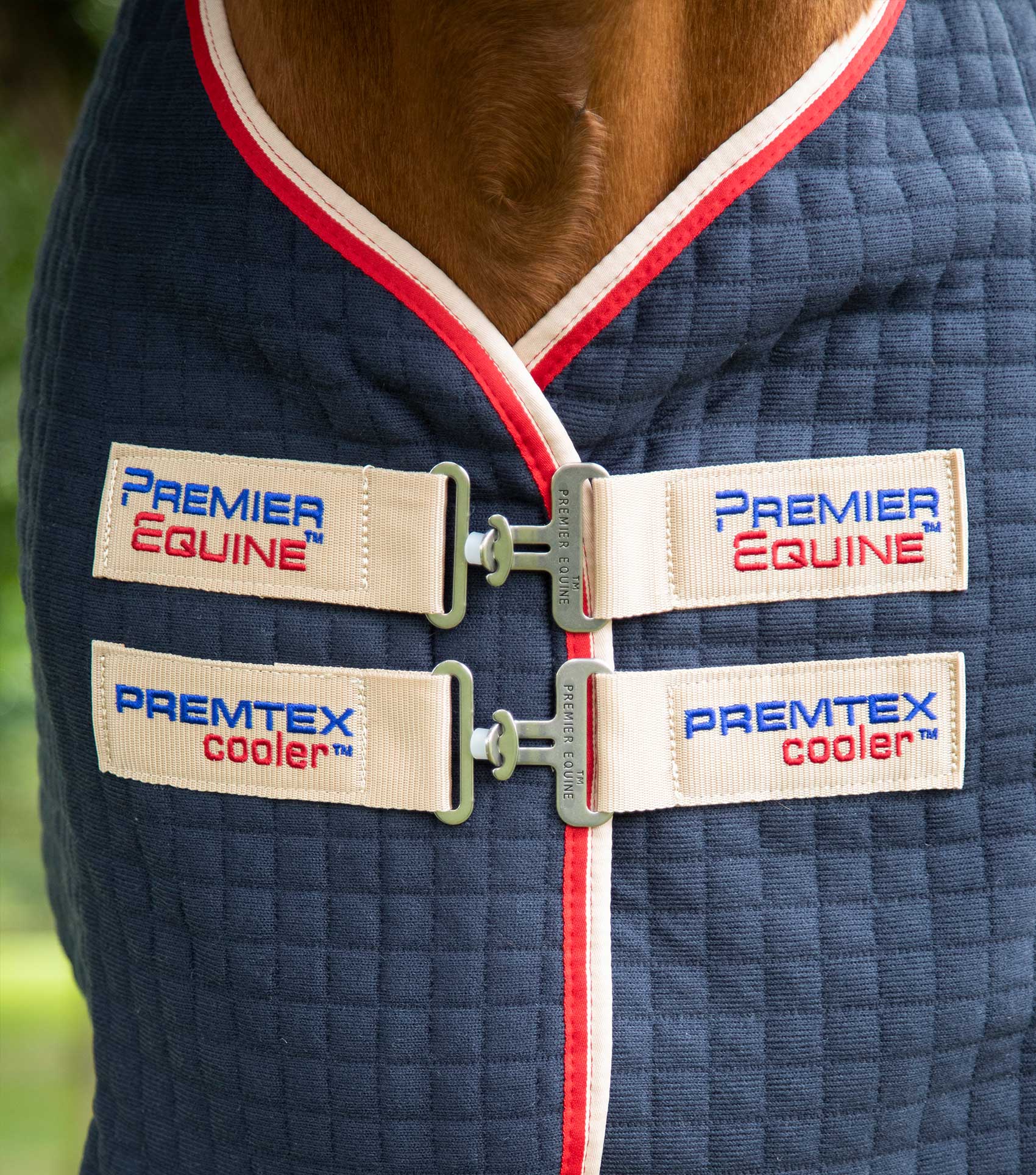 PremTex Horse Cooler Rug Navy - Image 3