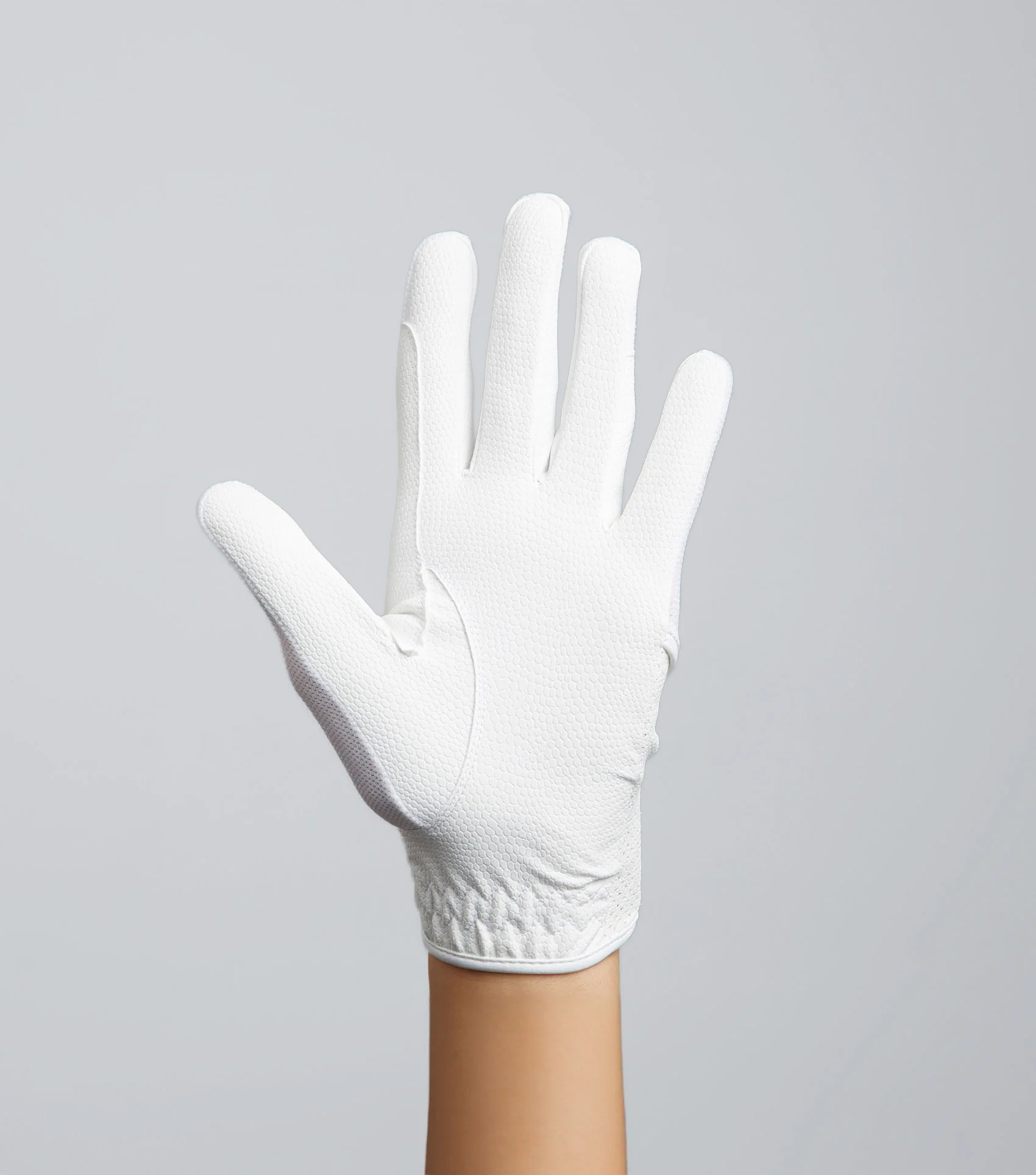 Presa Junior Mesh Competition Riding Gloves White - Image 6