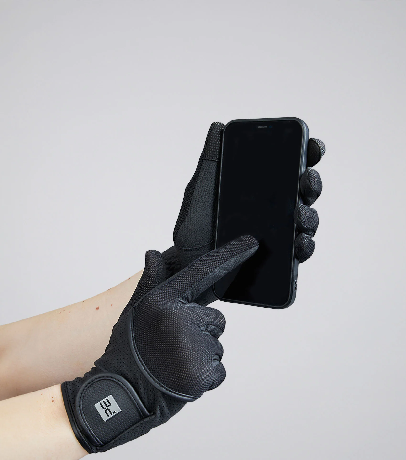 Presa Junior Mesh Riding Gloves Black - Image 2