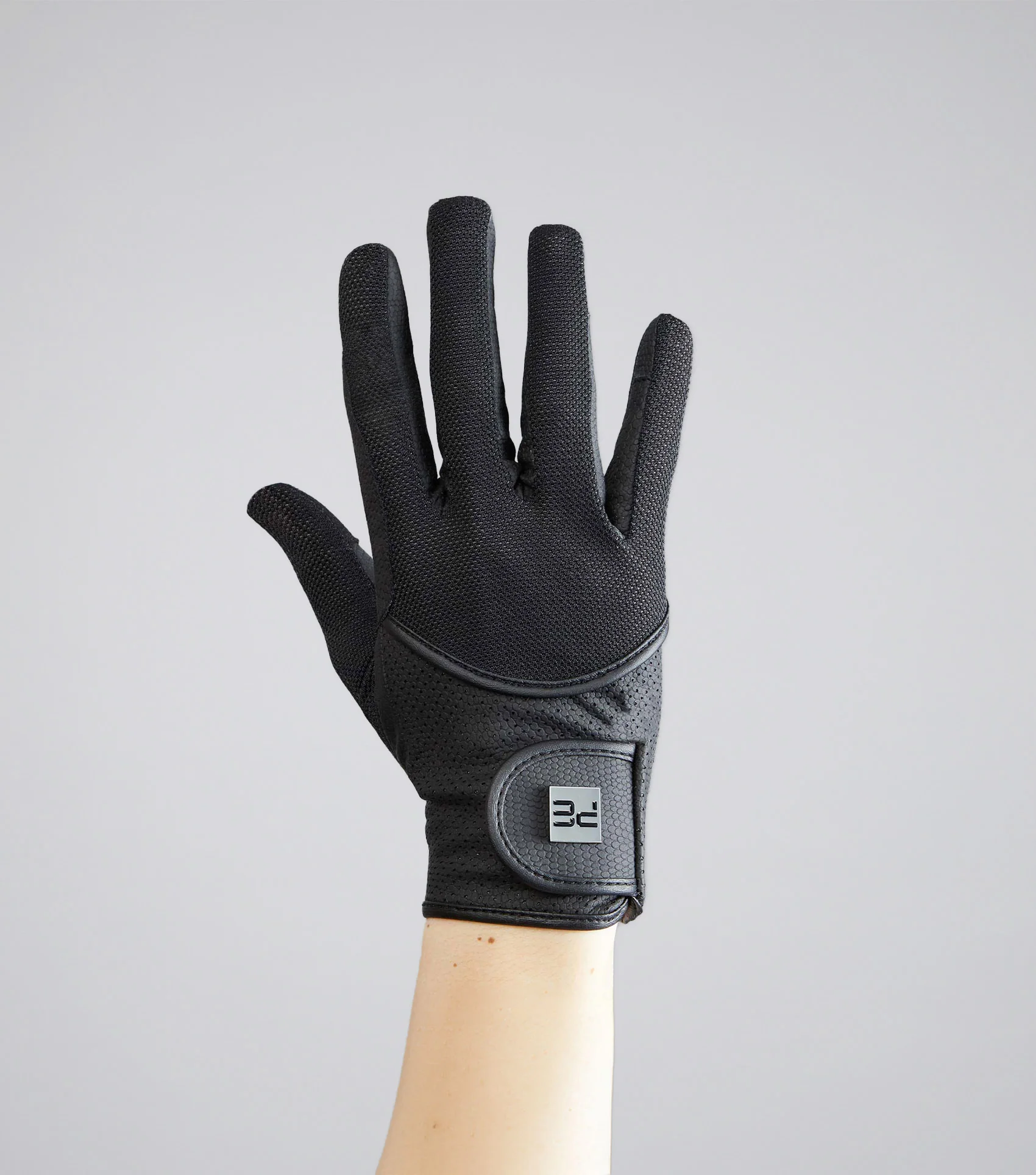 Presa Junior Mesh Riding Gloves Black - Image 5