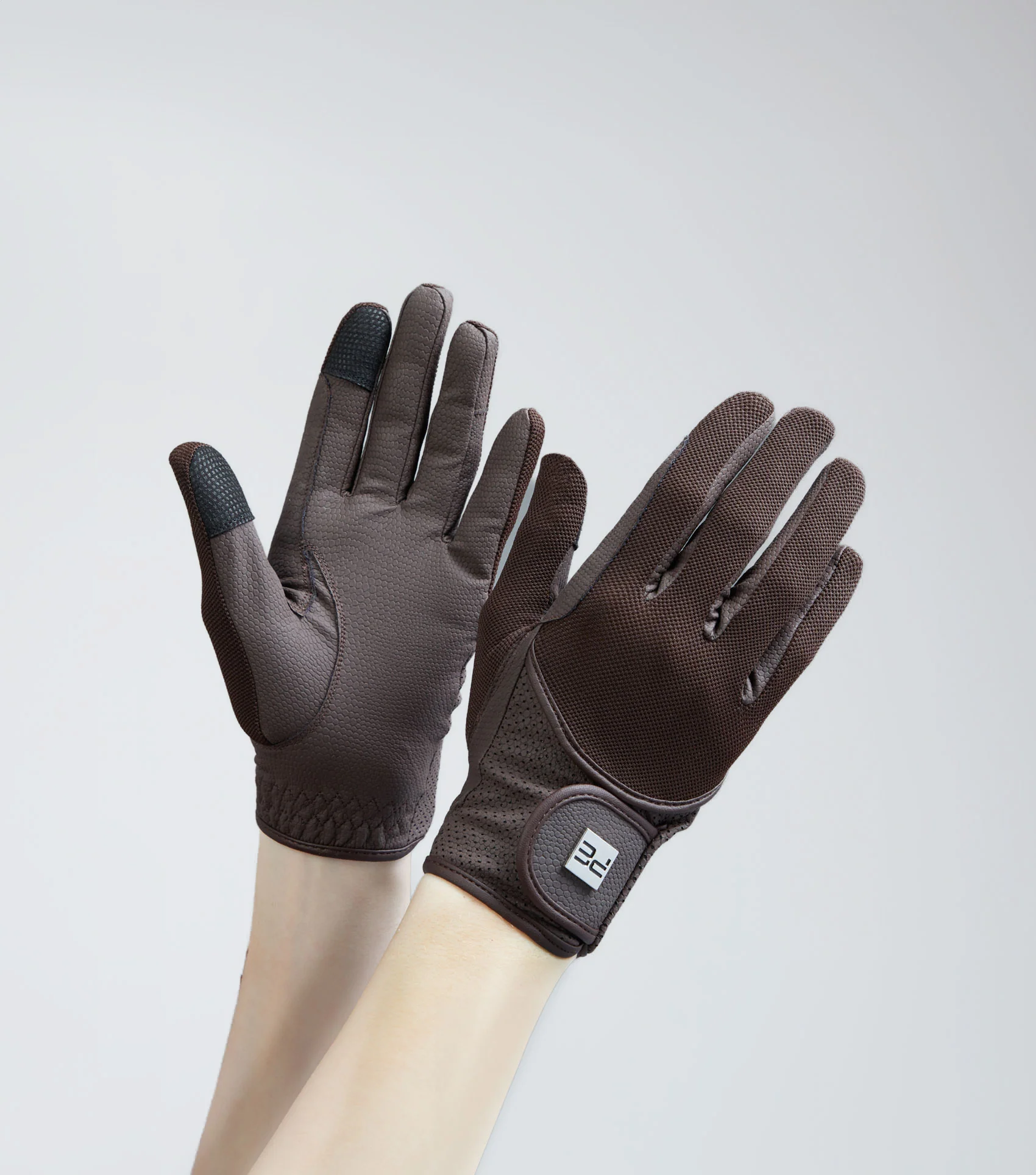 Presa Junior Mesh Riding Gloves Brown