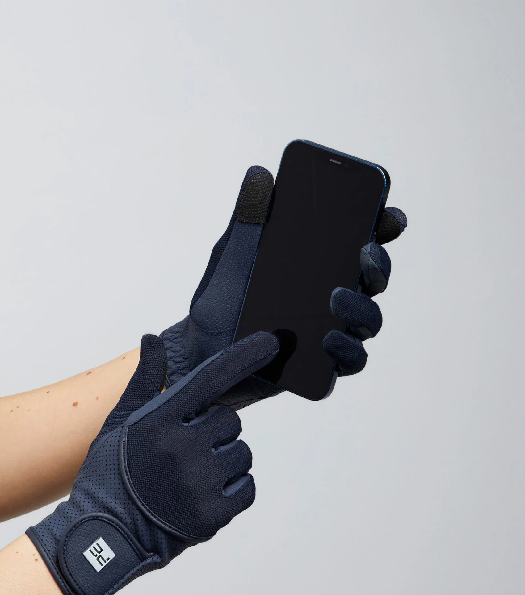 Presa Junior Mesh Riding Gloves Navy - Image 2