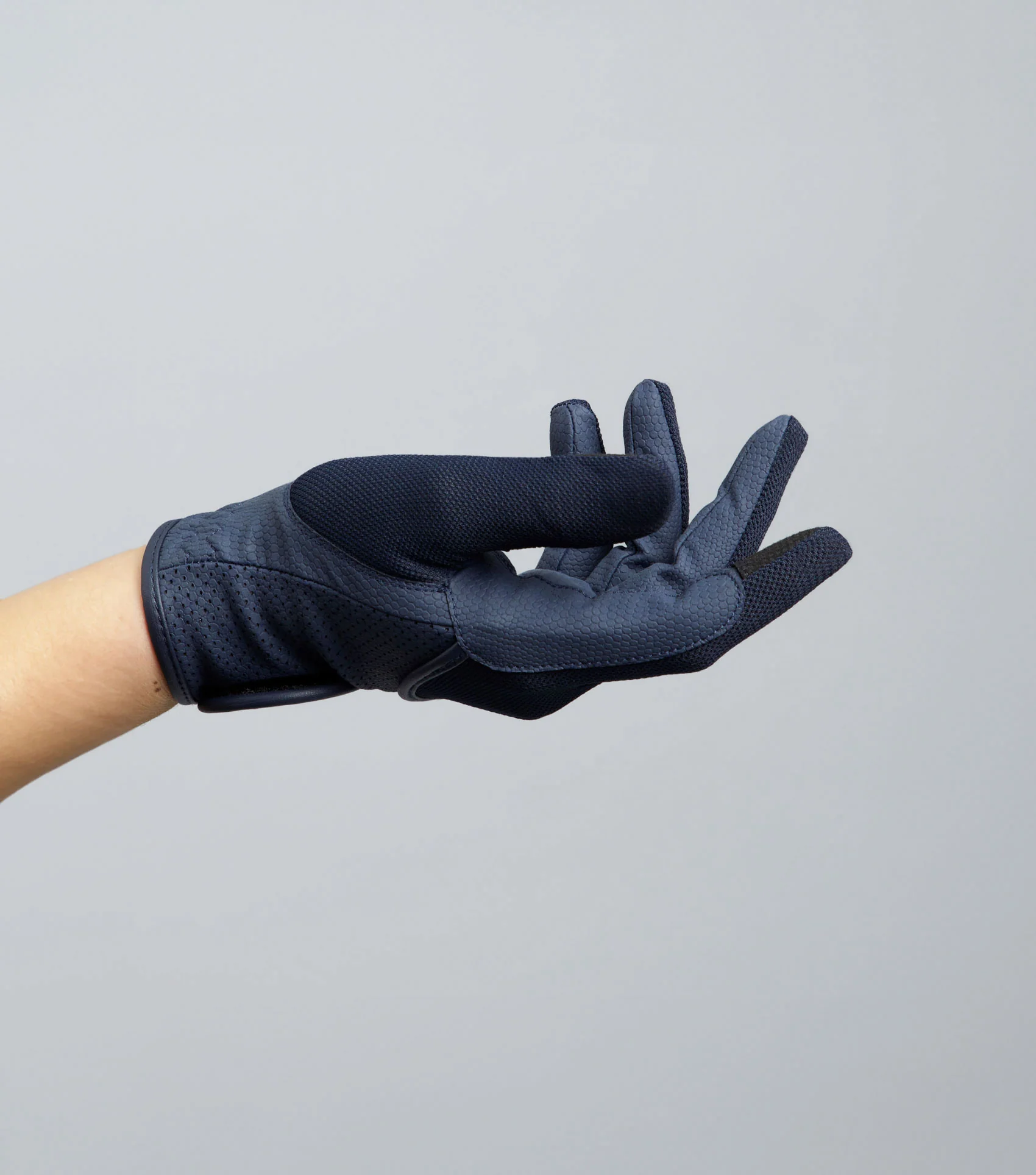 Presa Junior Mesh Riding Gloves Navy - Image 4