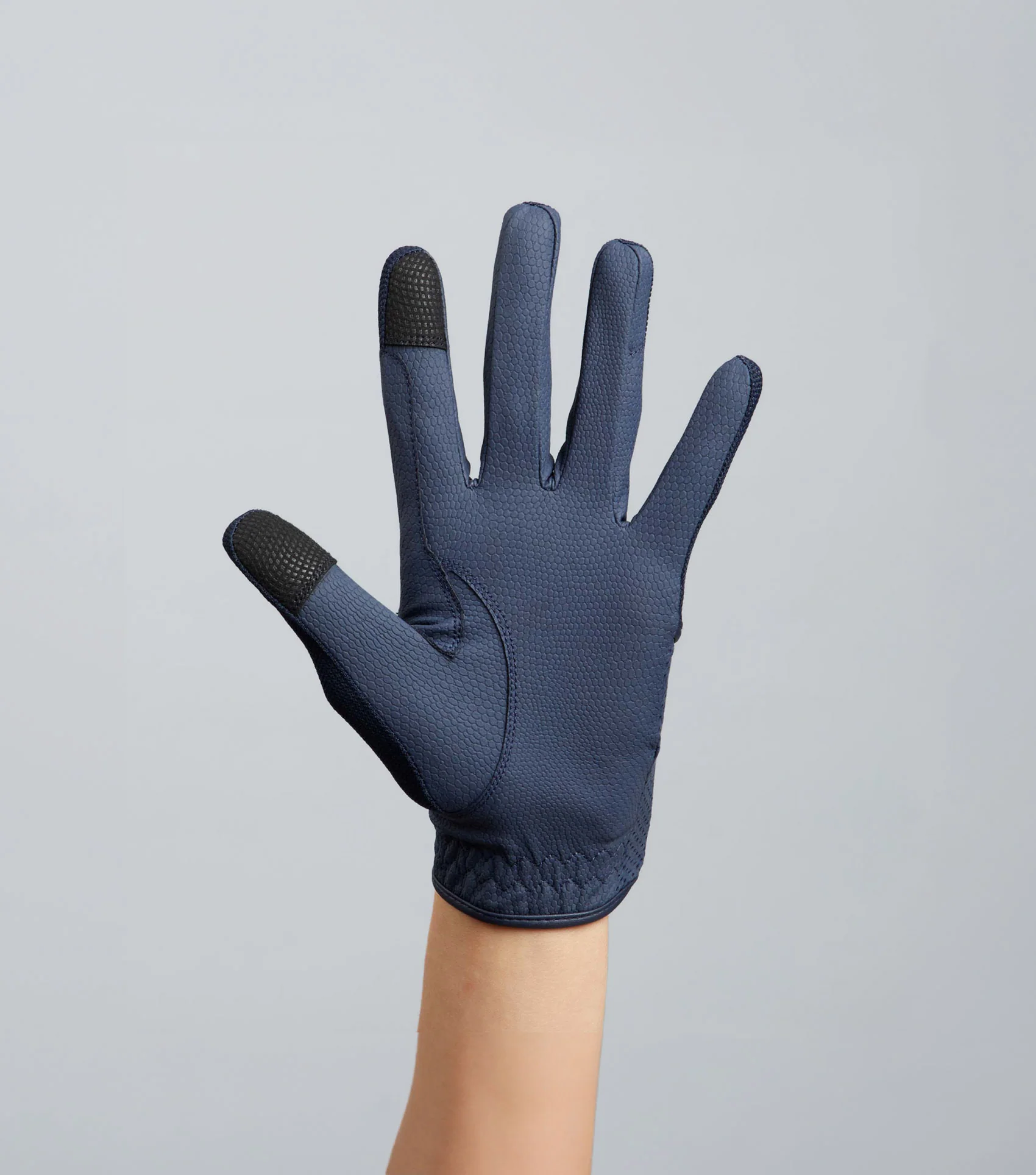 Presa Junior Mesh Riding Gloves Navy - Image 6