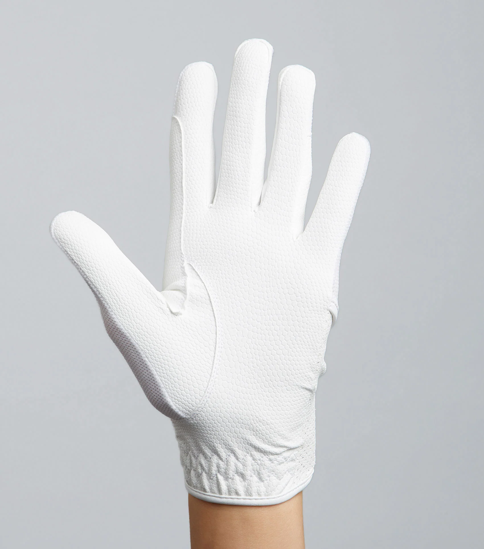 Presa Mesh Competition Riding Gloves White - Image 6