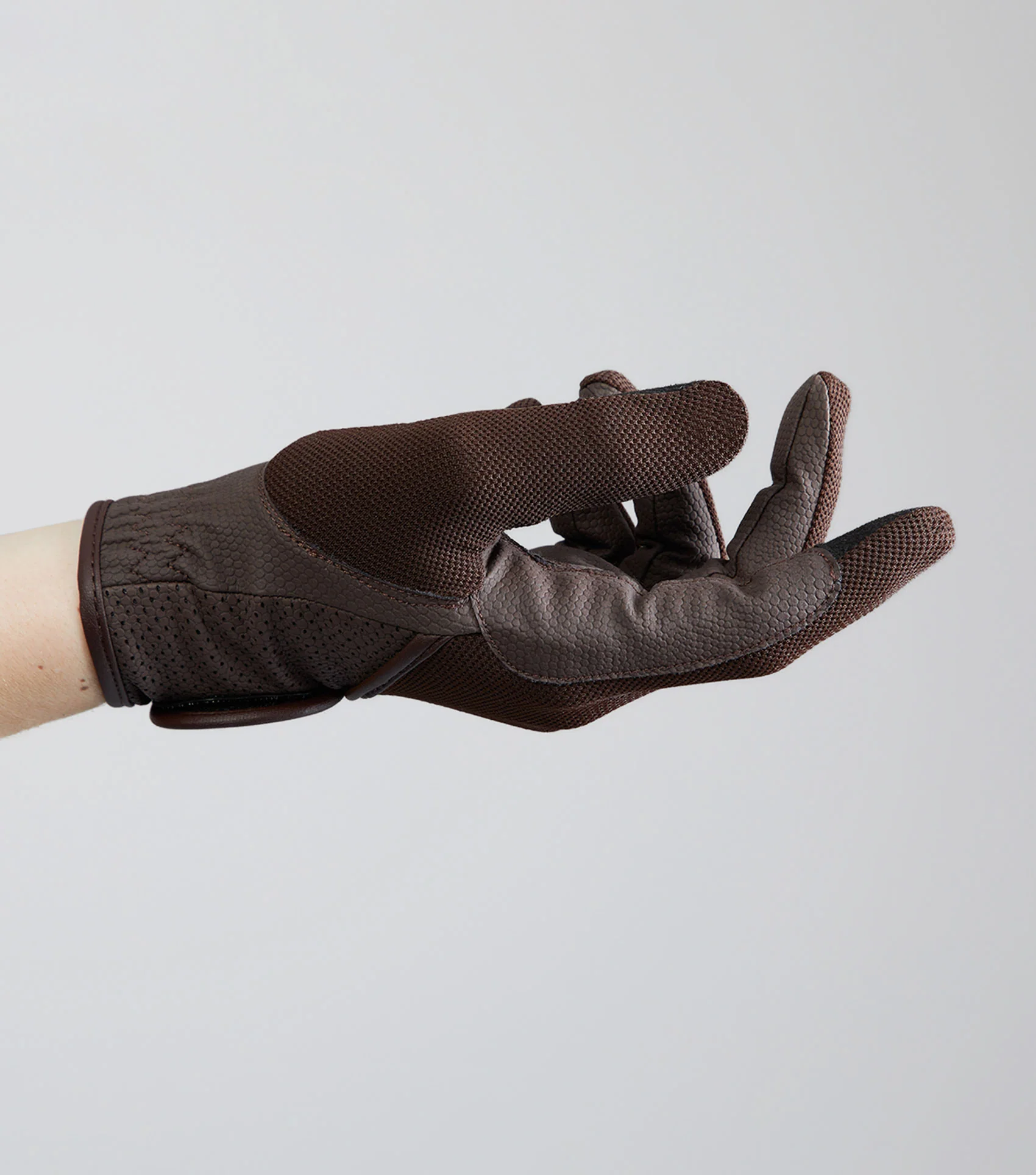 Presa Mesh Riding Gloves Brown - Image 4