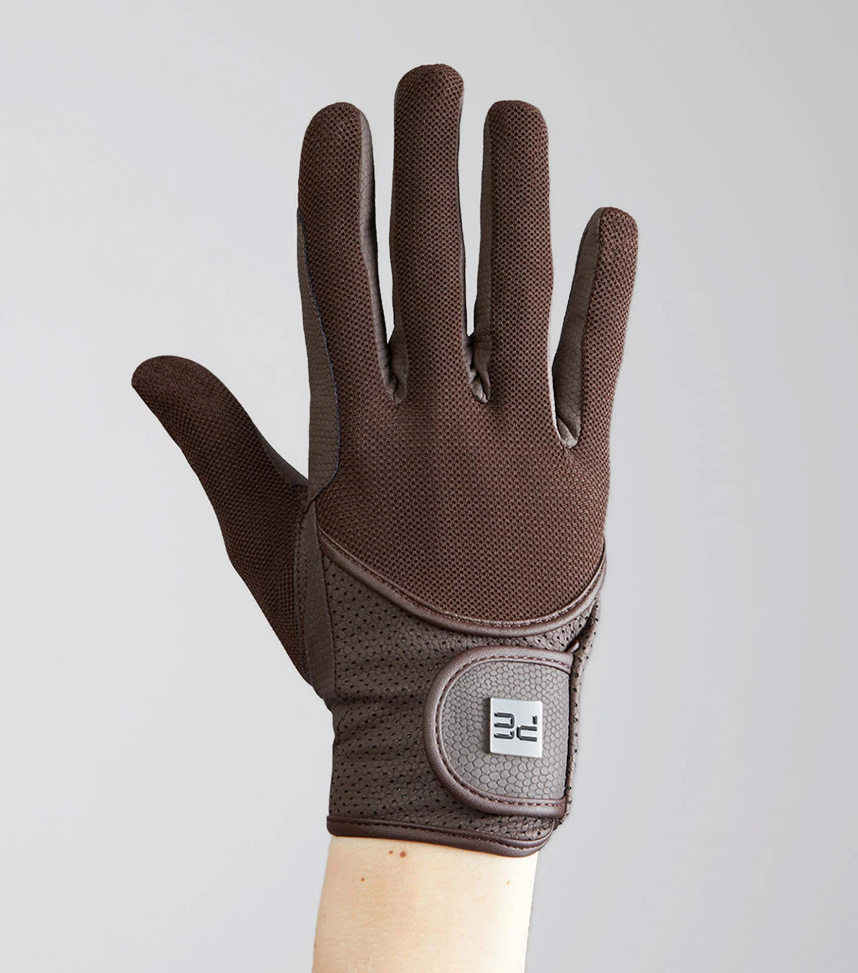 Presa Mesh Riding Gloves Brown - Image 5