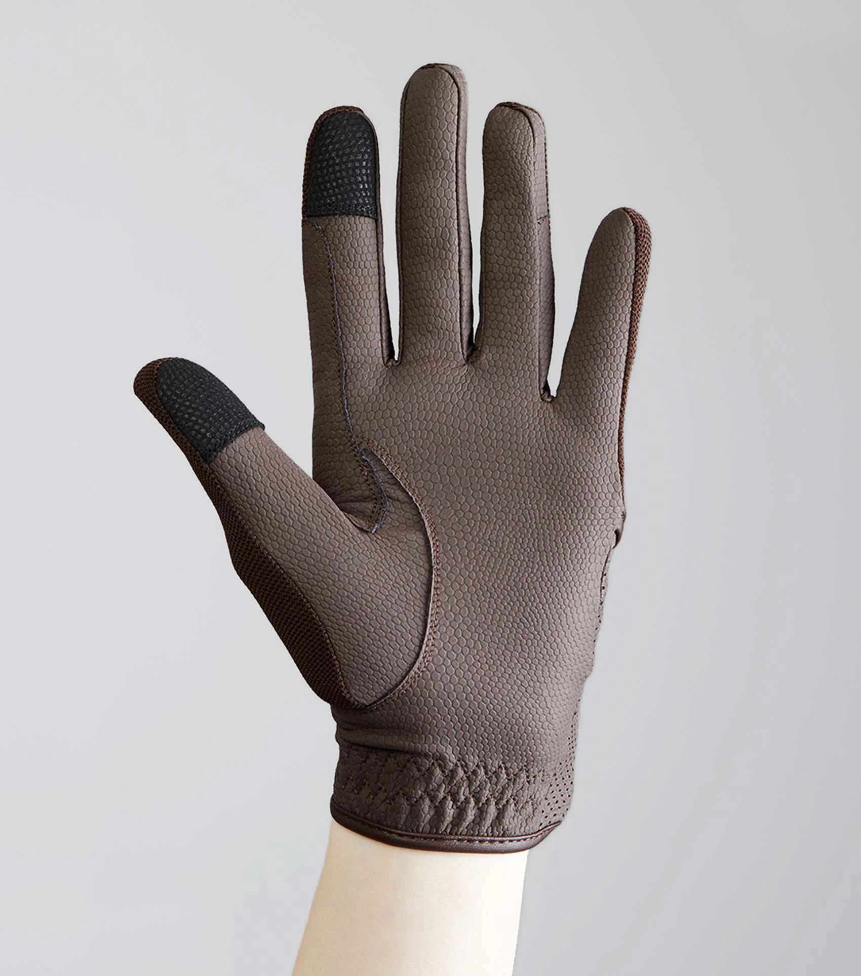 Presa Mesh Riding Gloves Brown - Image 6