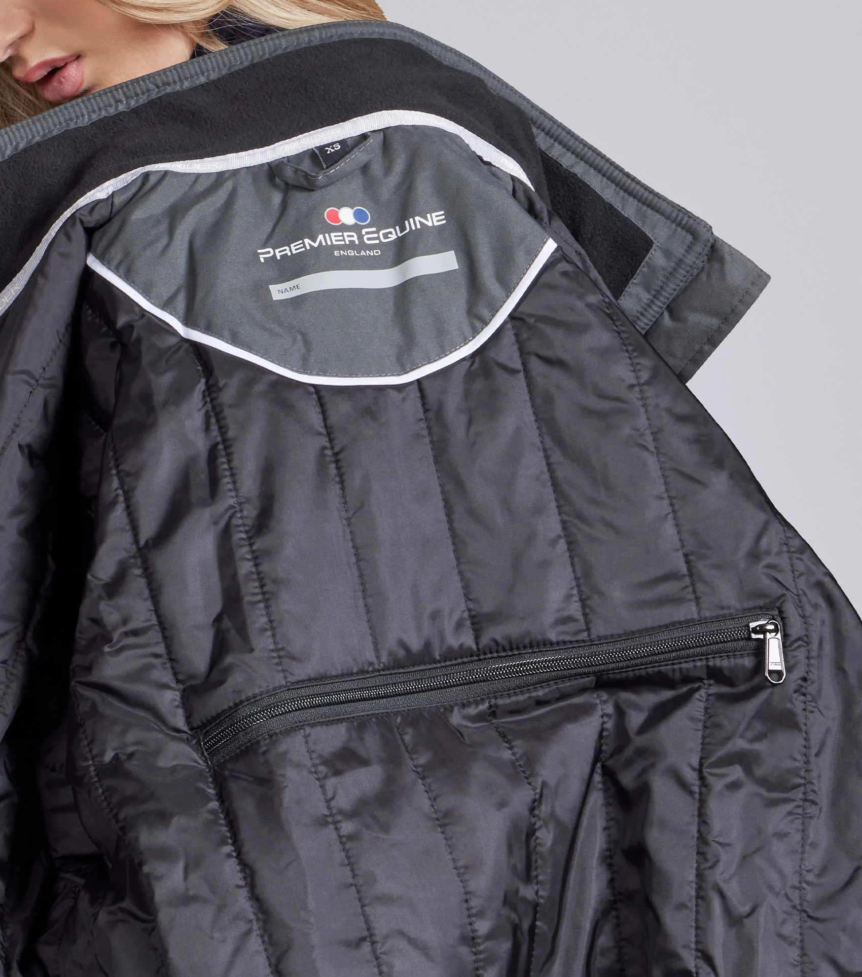 Pro Rider Unisex Waterproof Riding Jacket Anthracite Grey - Image 4