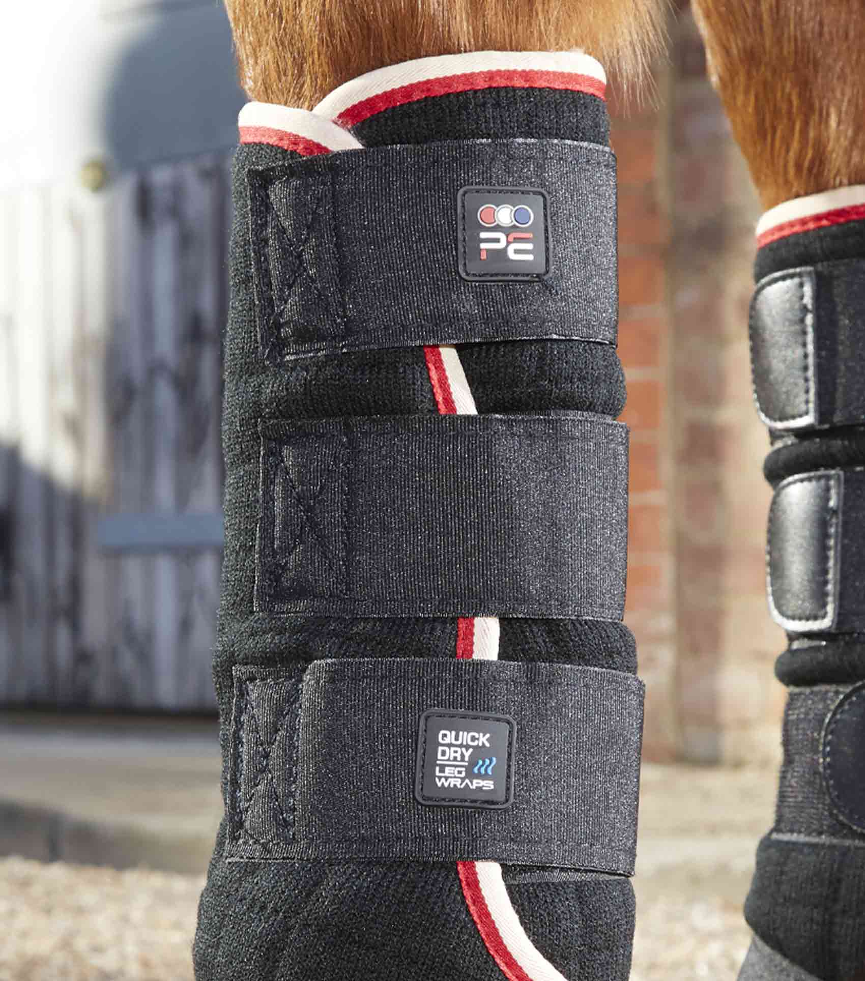 Quick Dry Horse Leg Wraps Black - Image 3