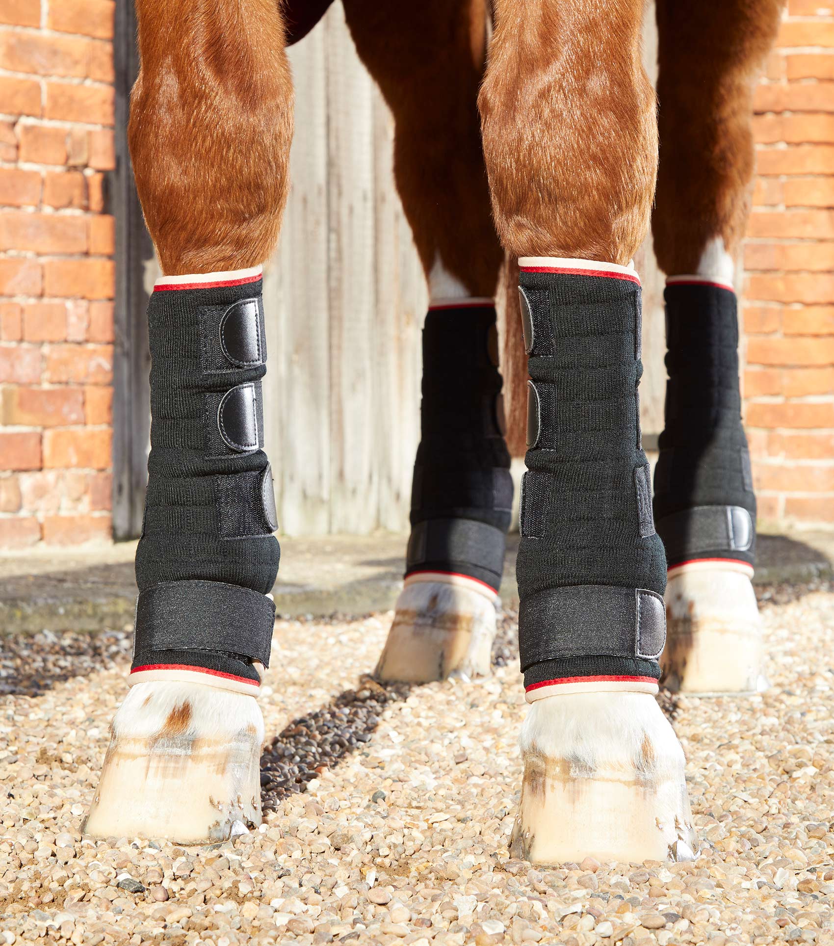Quick Dry Horse Leg Wraps Black - Image 4