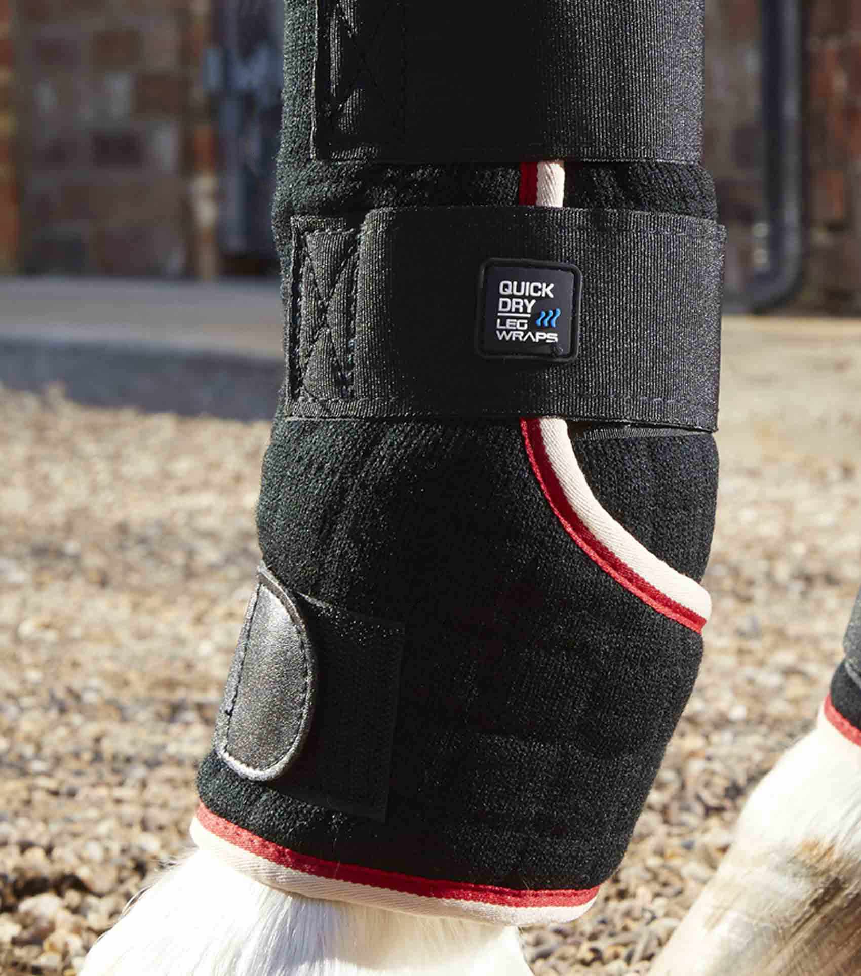 Quick Dry Horse Leg Wraps Black - Image 5