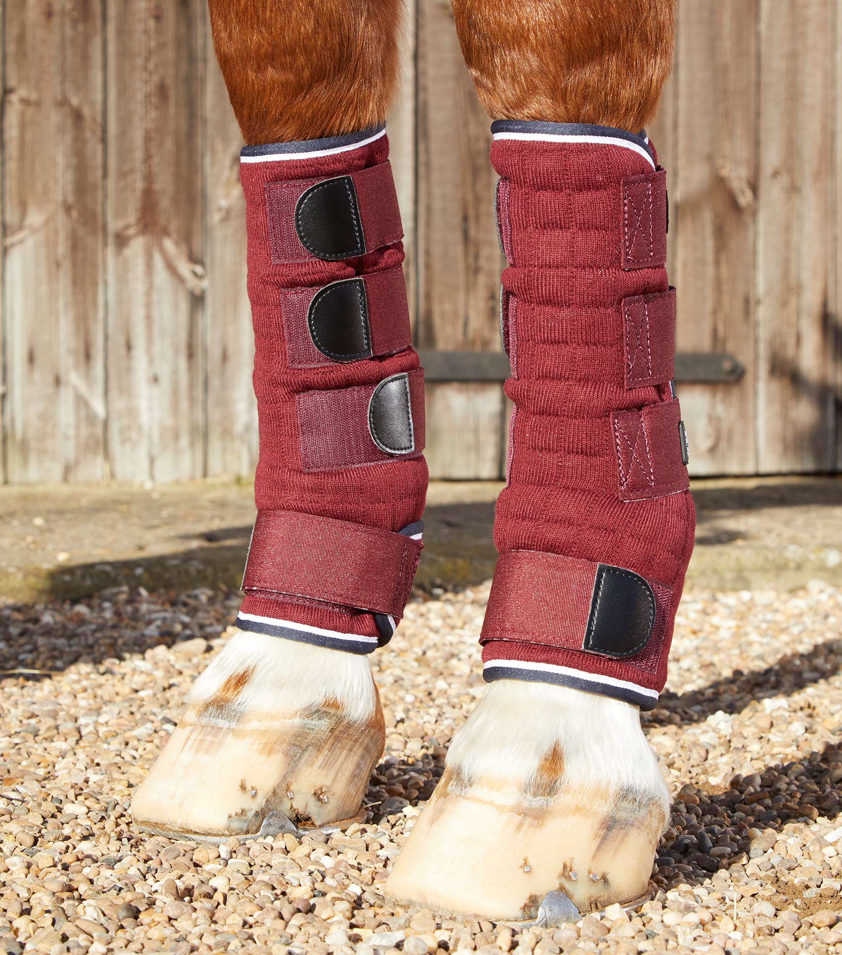 Quick Dry Horse Leg Wraps Burgundy - Image 3