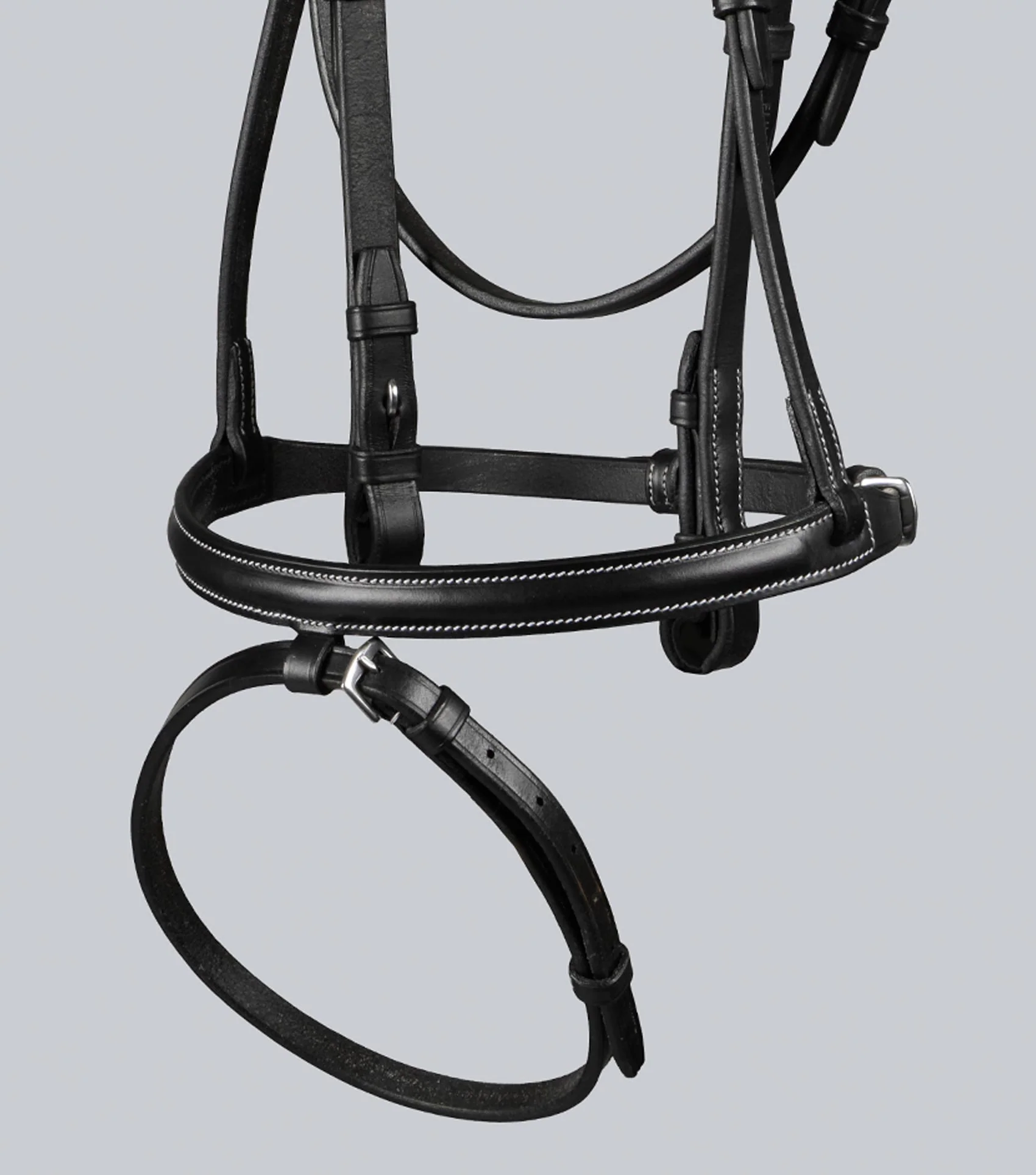 Raised Jumping Bridle with Flash Noseband Black - Image 4