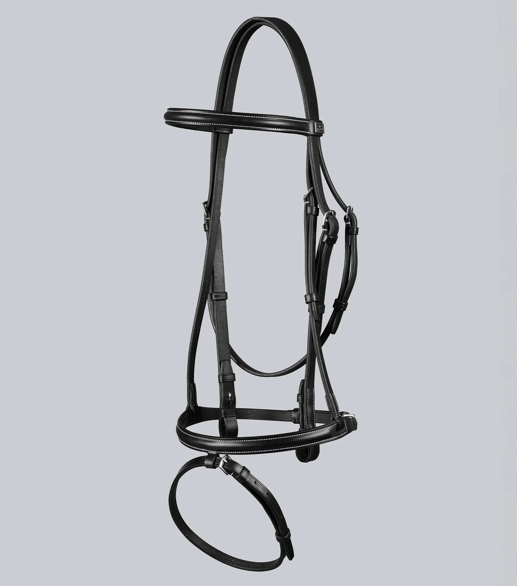 Raised Jumping Bridle with Flash Noseband Black - Image 5