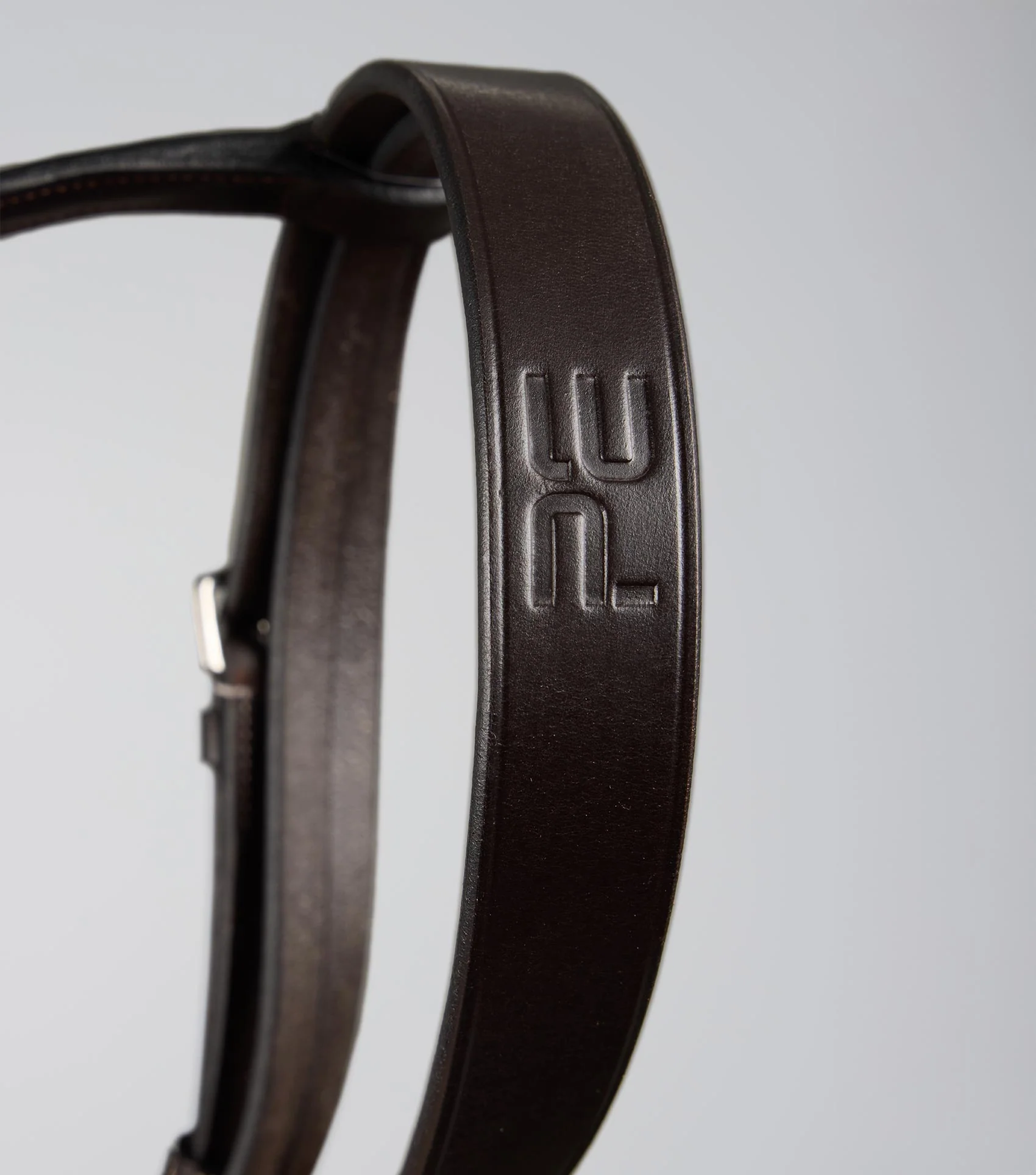 Raised Jumping Bridle with Flash Noseband Dark Havana - Image 2