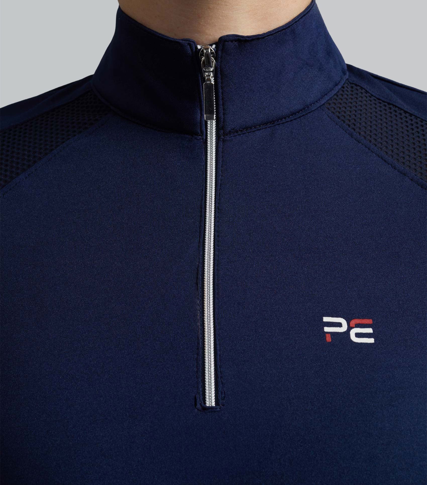 Remisa Ladies Technical Short Sleeve Riding Top Navy - Image 3