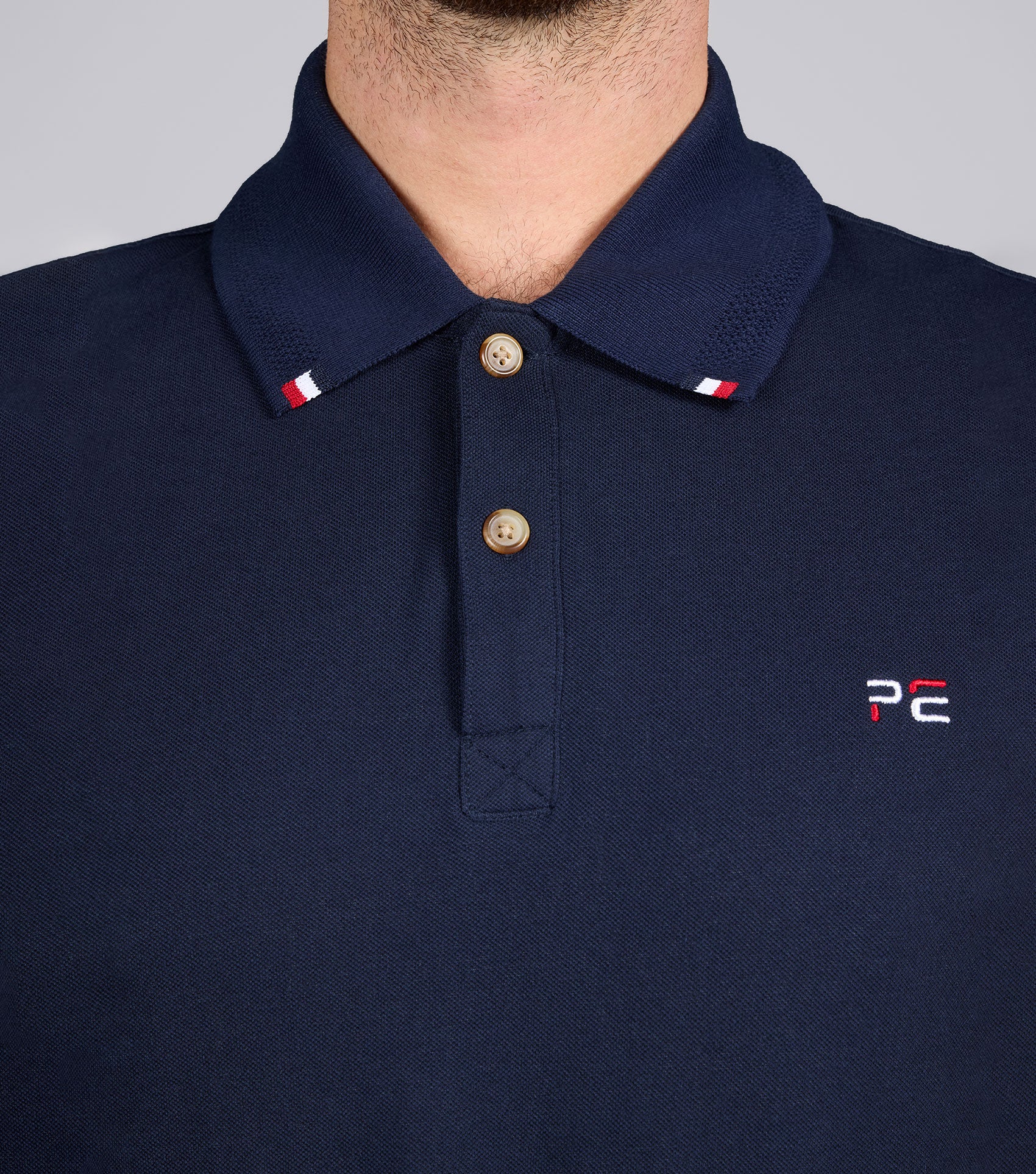 Respiro Men's Riding Polo Shirt Navy - Image 3