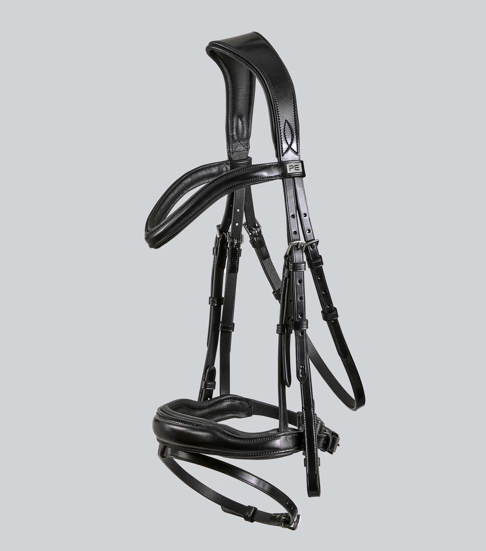 Rizzo Anatomic Snaffle Bridle with Flash Black - Image 5