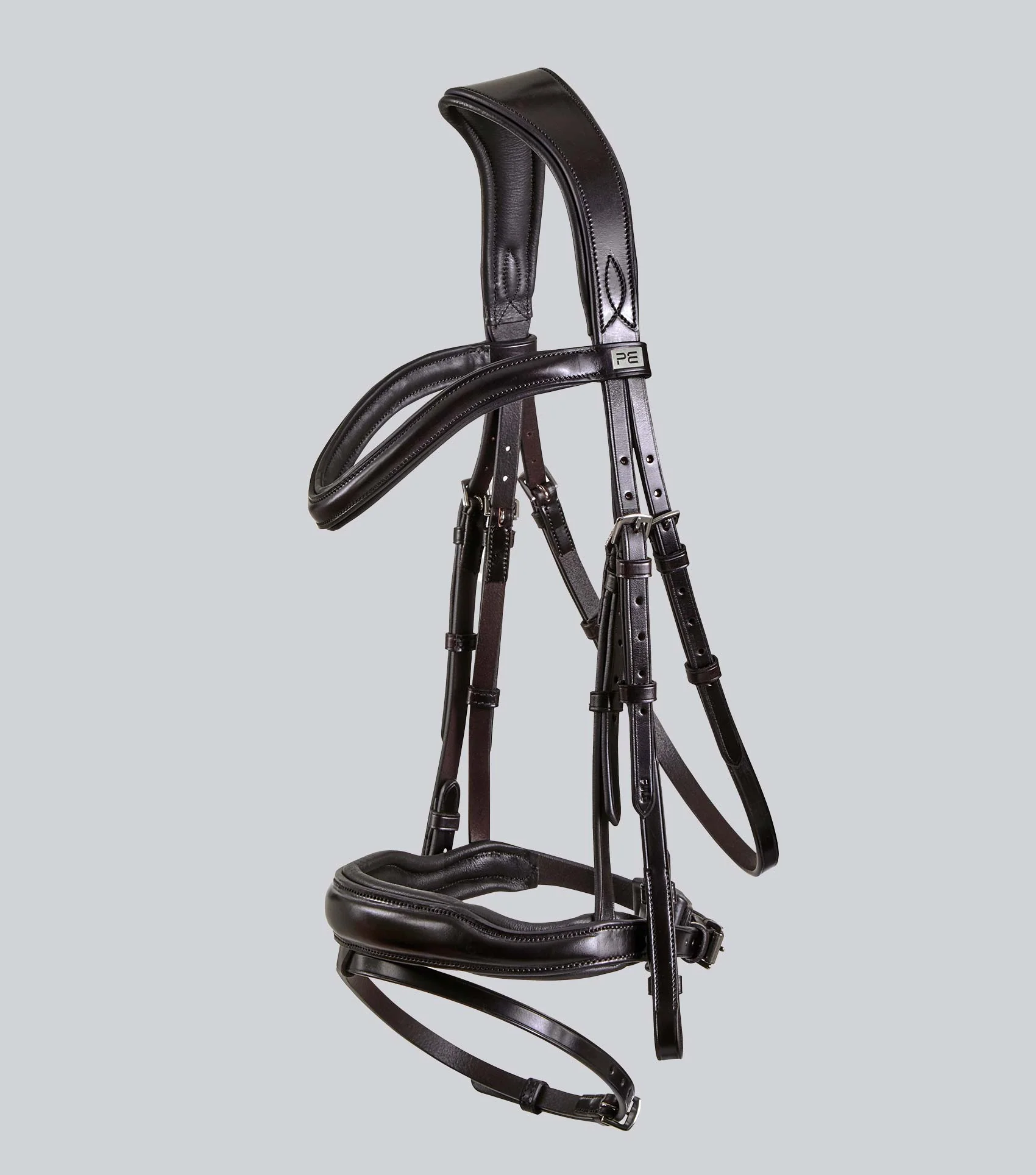 Rizzo Anatomic Snaffle Bridle with Flash Brown - Image 5