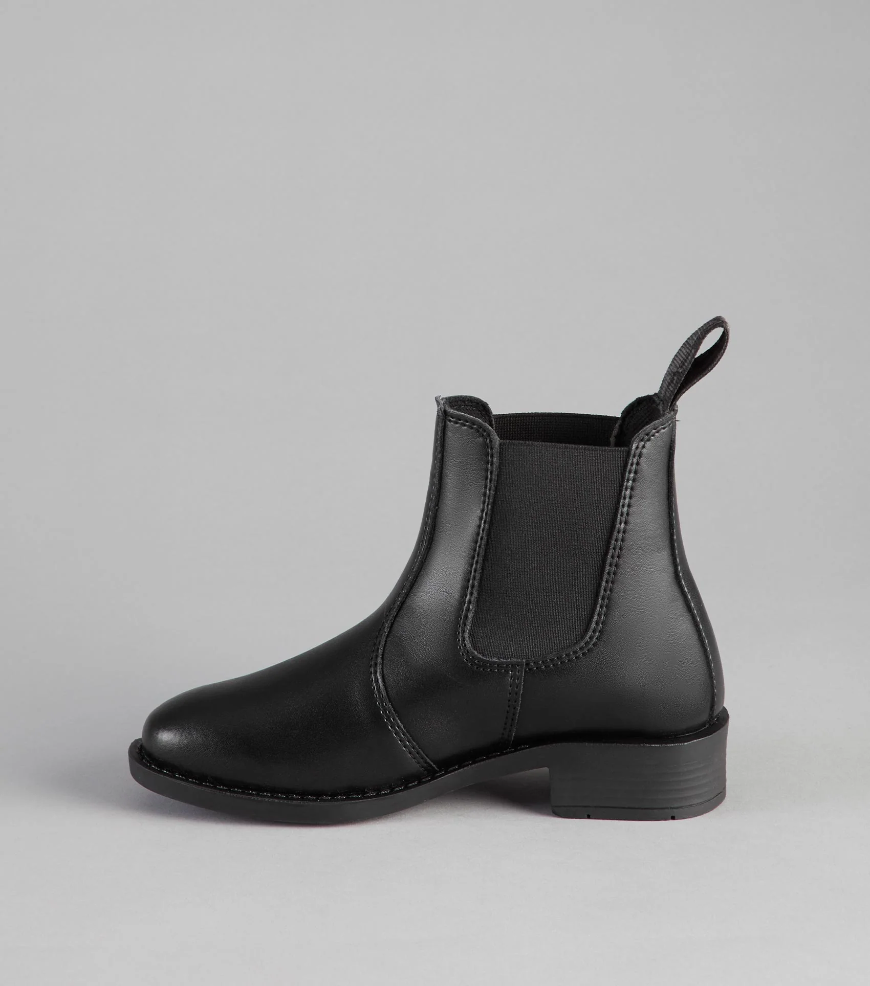SALE - Rossago Junior Synthetic Chelsea Paddock Boots Black - Image 3