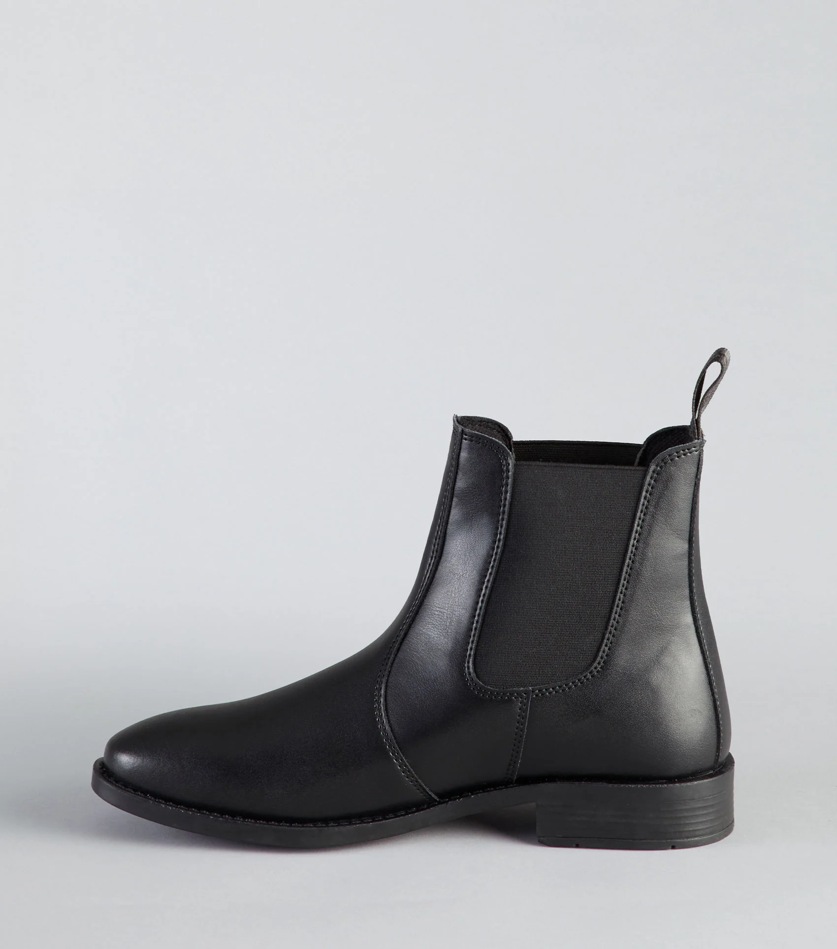 SALE - Rossago Synthetic Chelsea Paddock Boots Black - Image 3