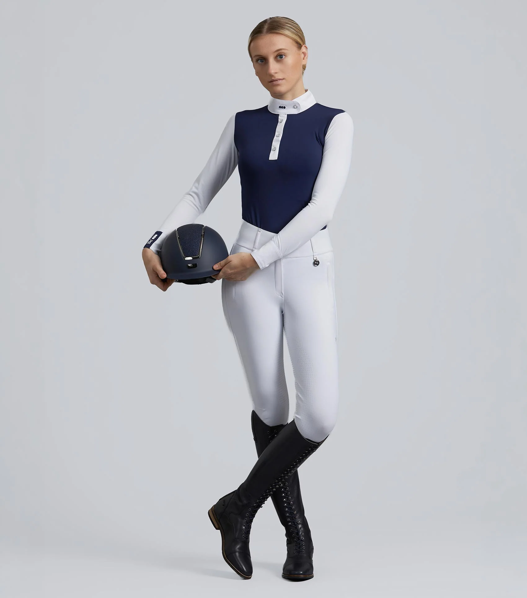 Rossini Lycra Show Shirt Navy - Image 6